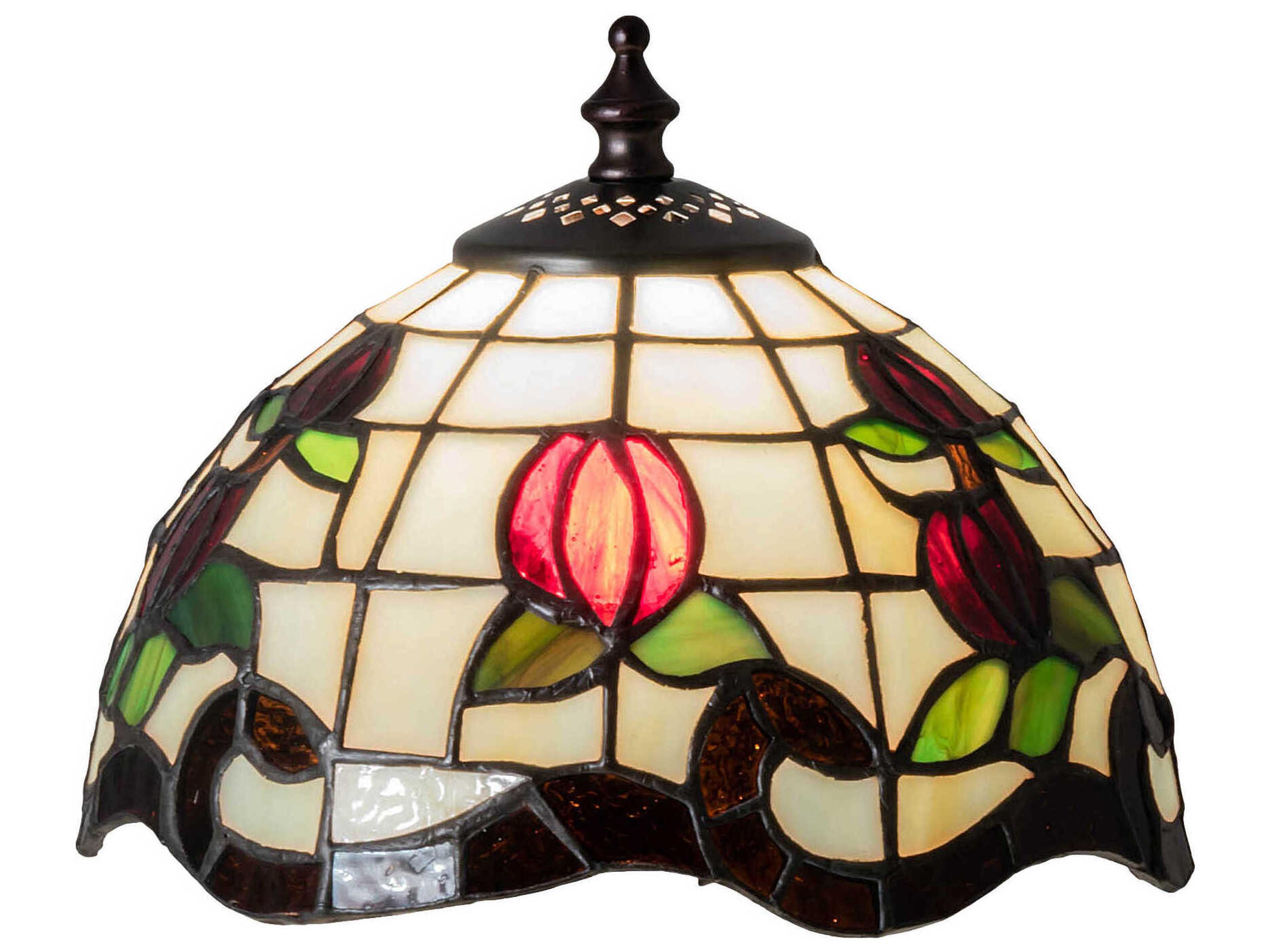 Ruby / Green / Beige 8" Roseborder Shade