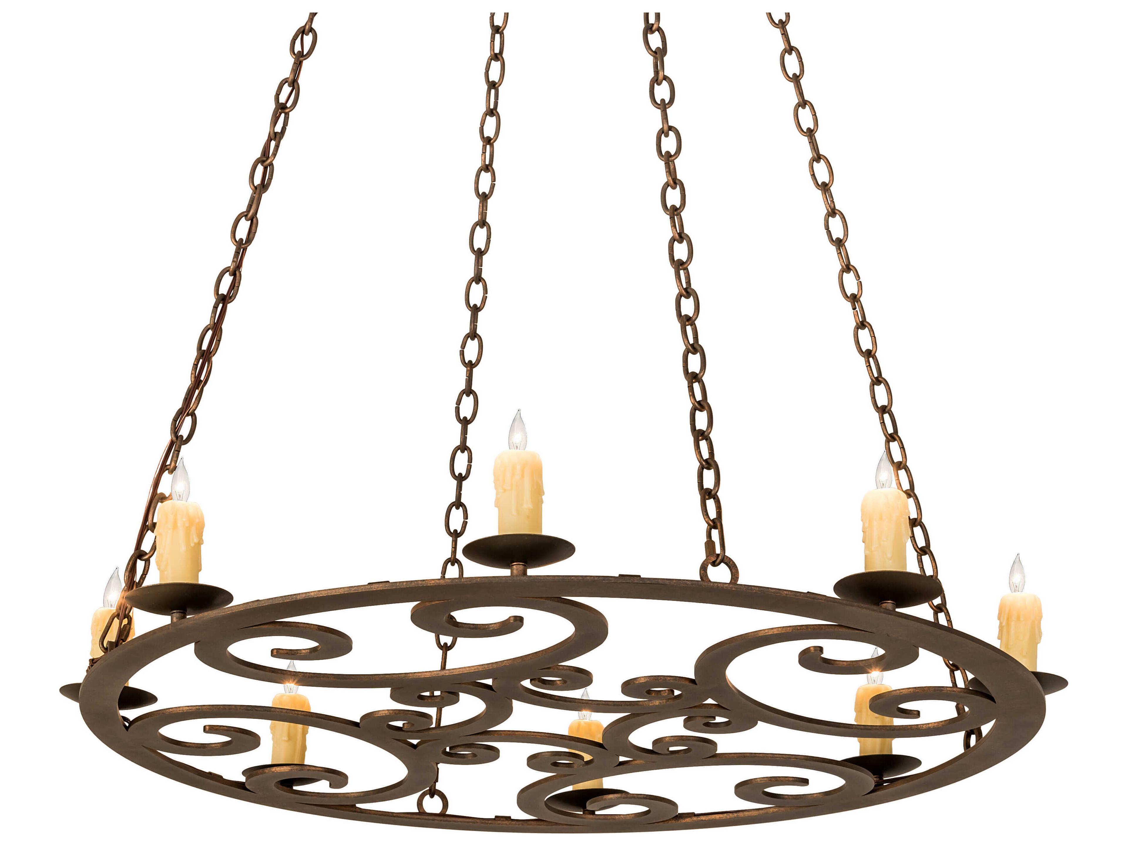 Ashley 8-Light Chocolate Brown Chandelier