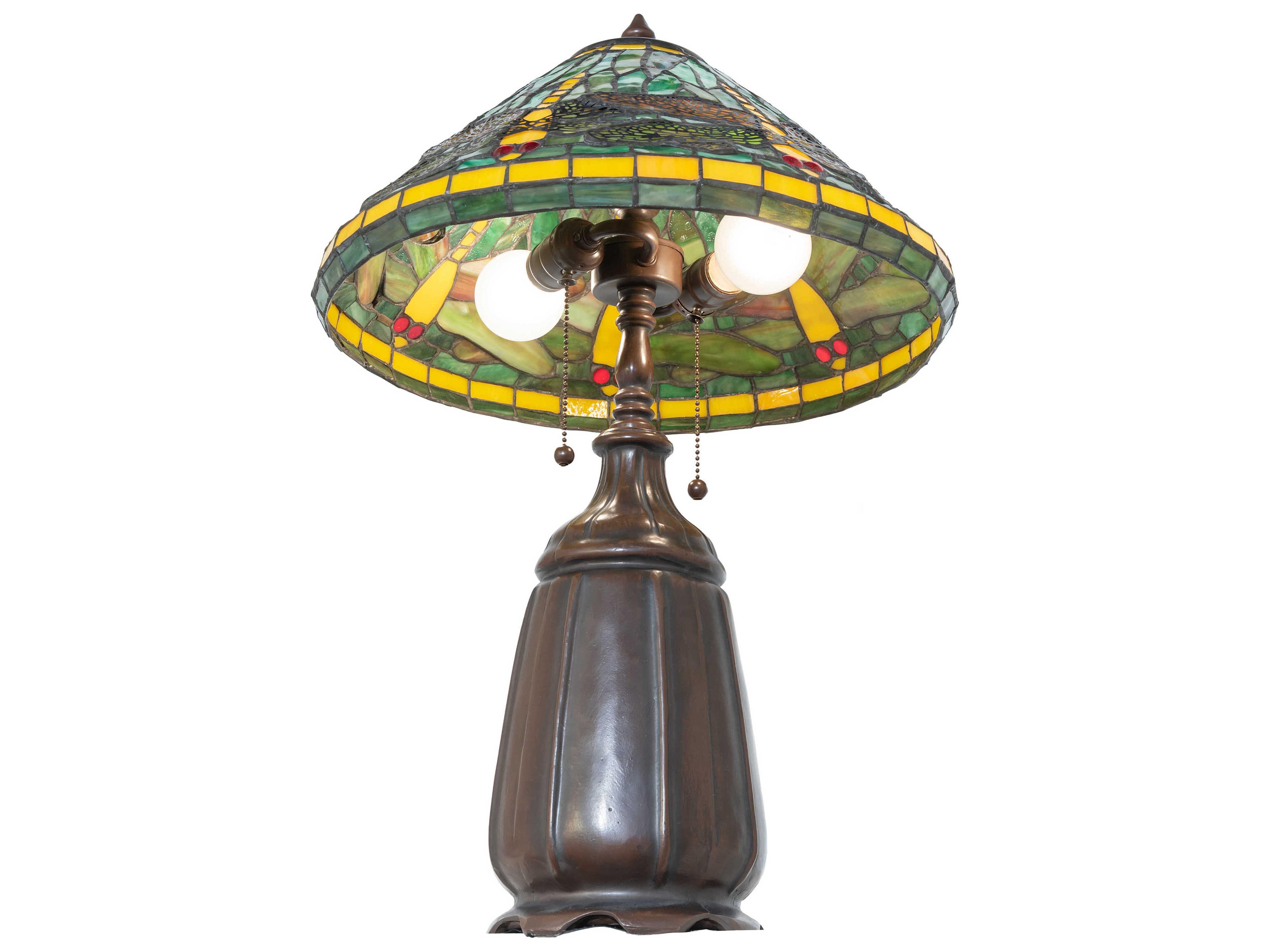 Meyda Tiffany Dragonfly Mahogany Bronze Buffet Lamp