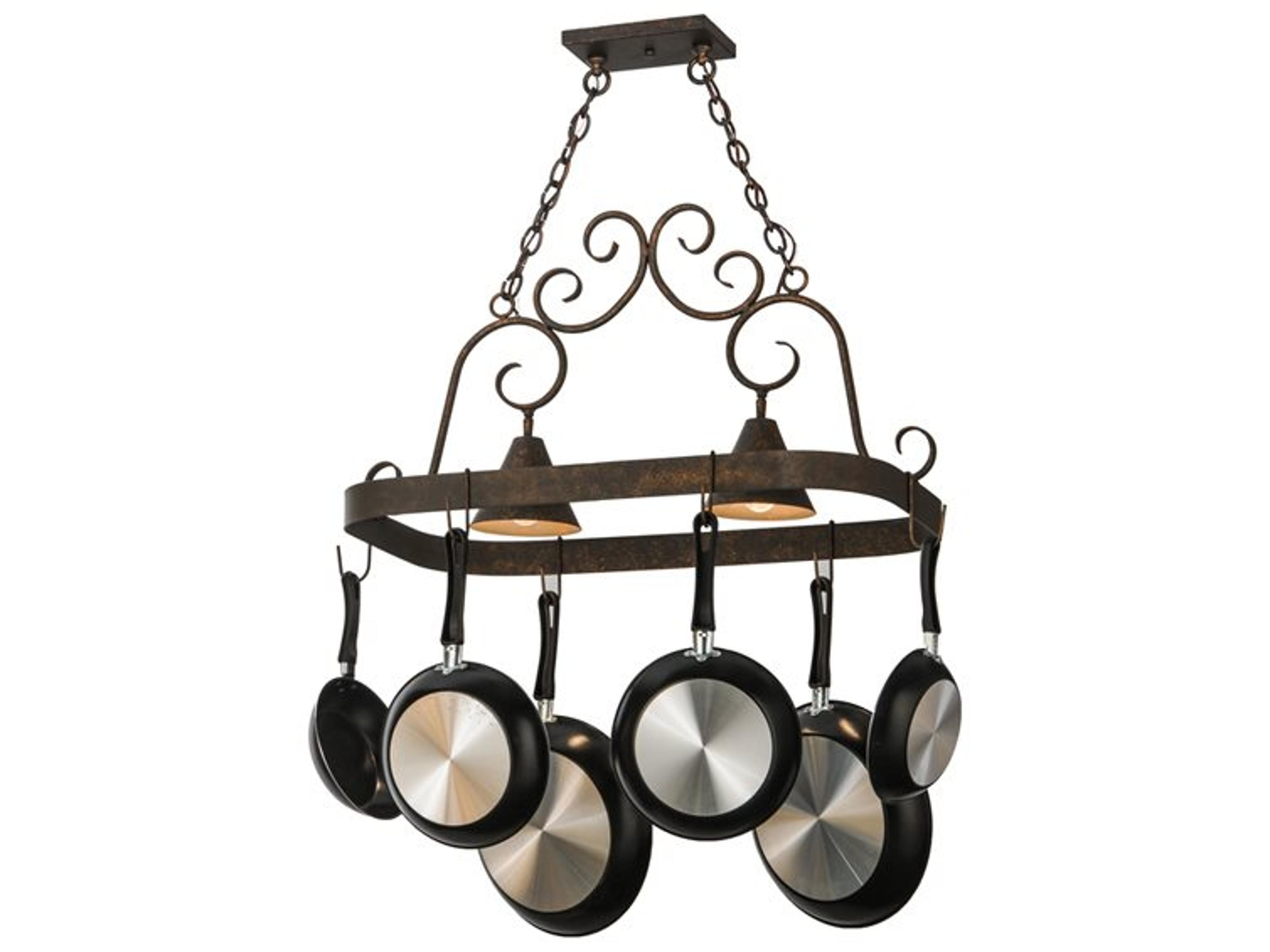 Meyda 2-Light Brown Glass Island Pendant