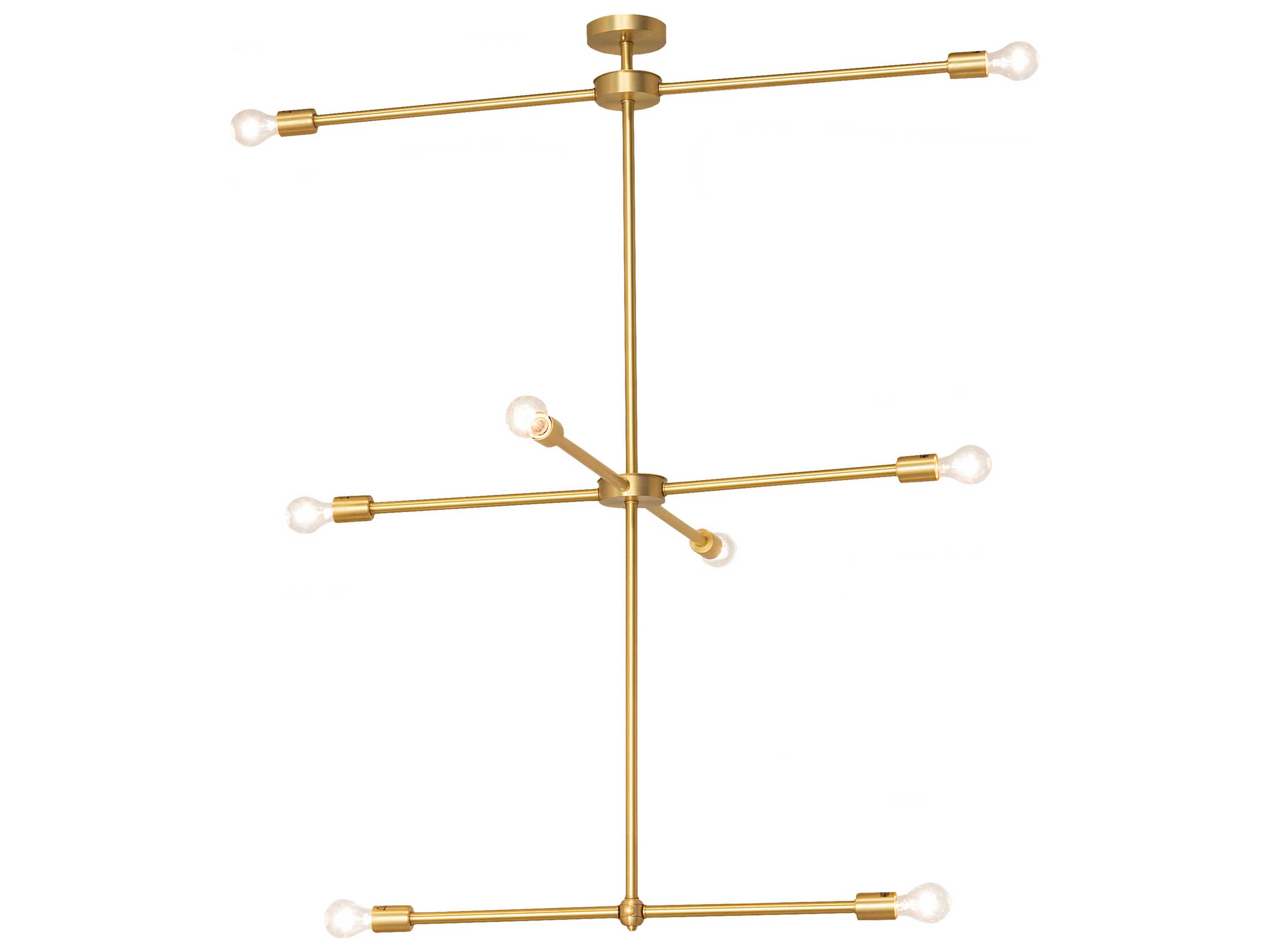 Pronograde 8-Light Gold LED Linear Chandelier