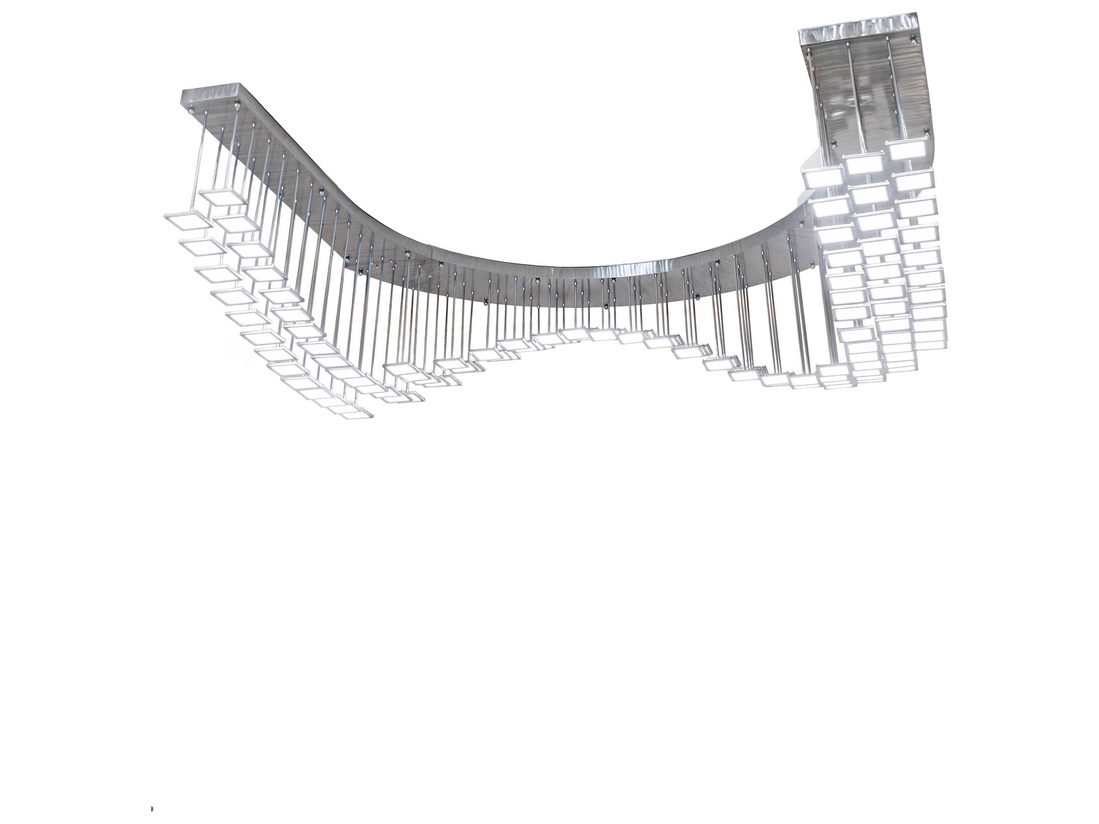 Meyda Kossar White Grey LED Pendant