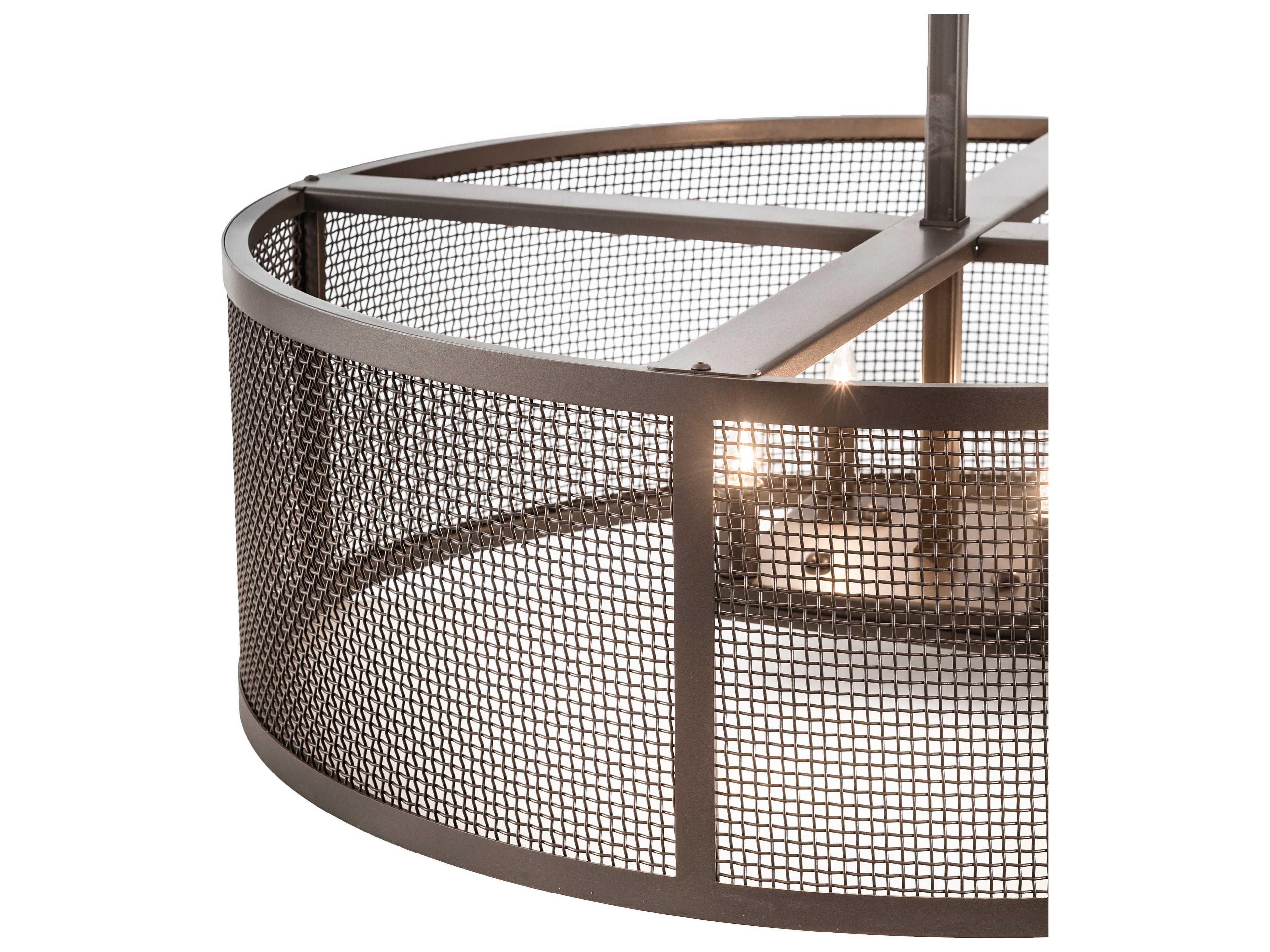 Meyda Cilindro 4-Light Bronze Drum Pendant