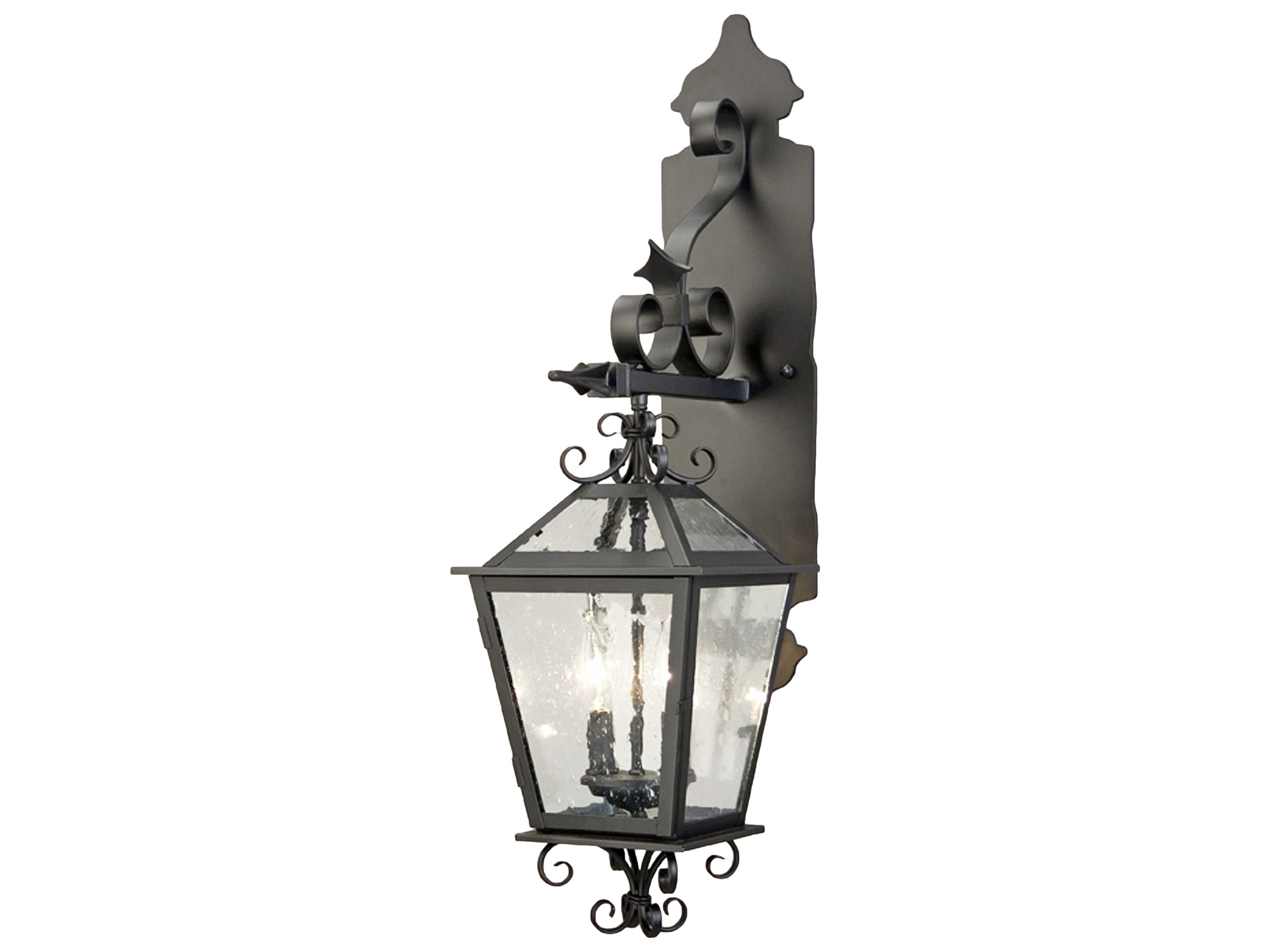Meyda Black Glass Wall Sconce