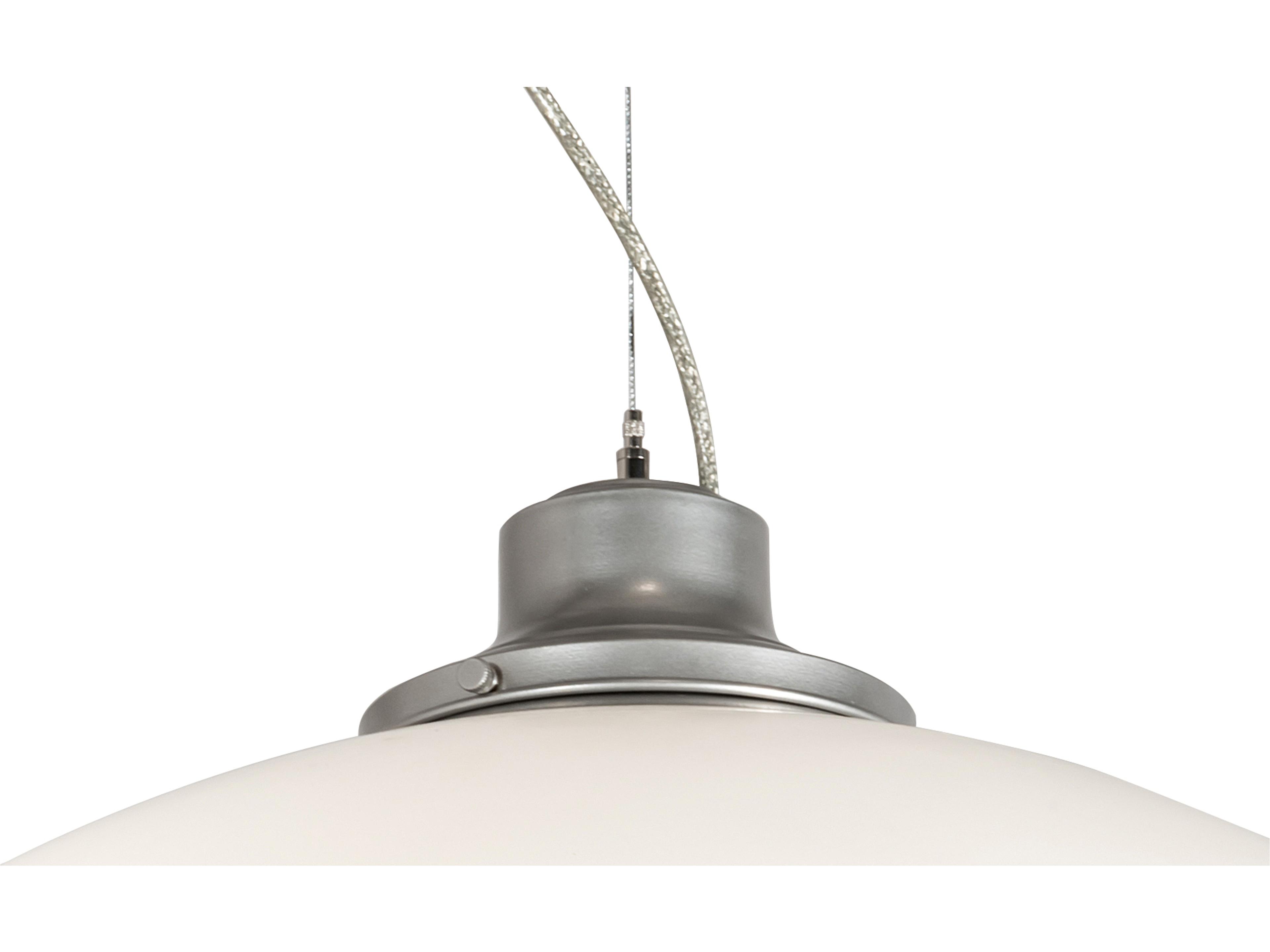 Meyda Bola 1-Light Nickel White Globe Pendant