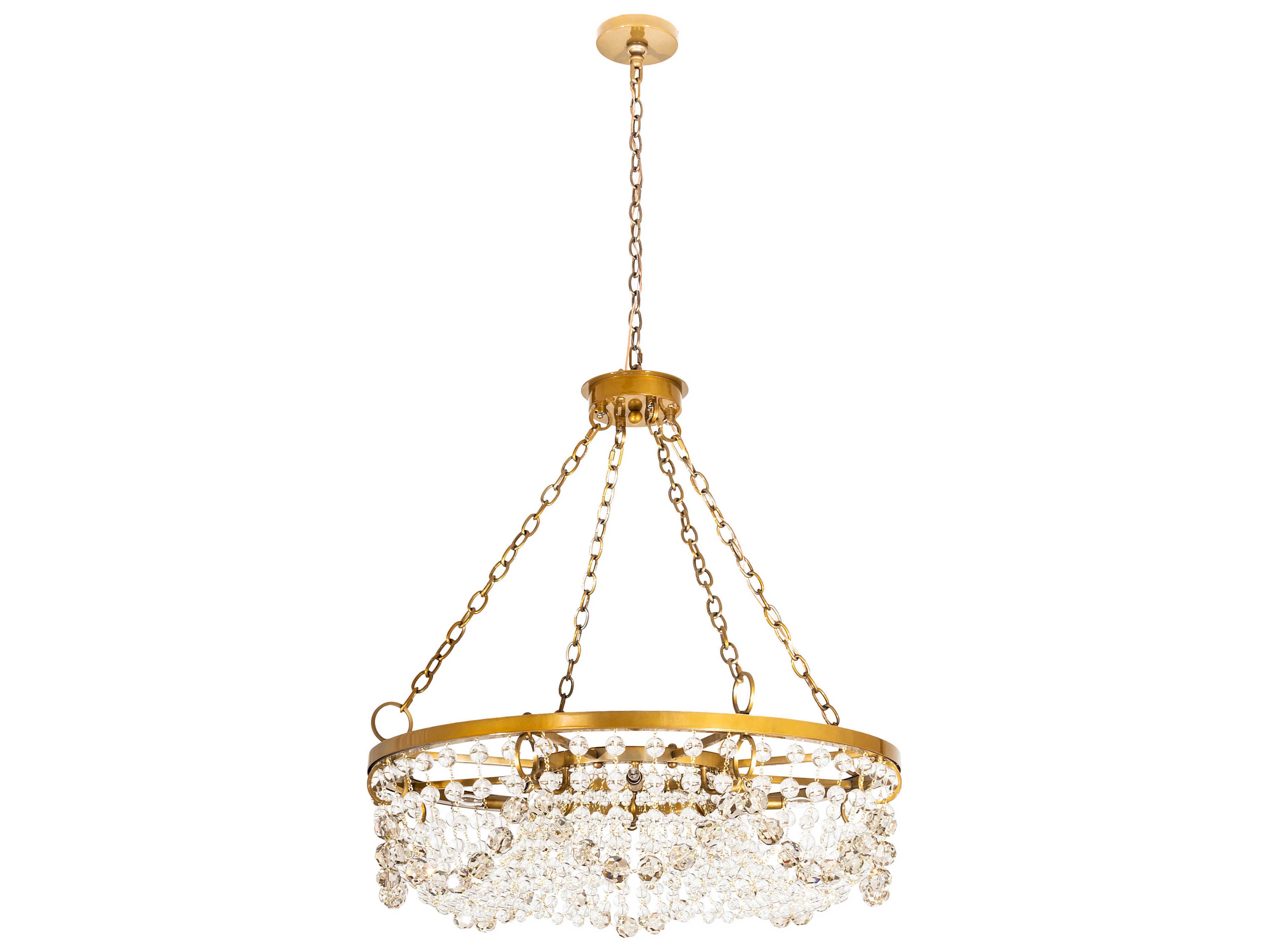 Meyda Sardinia 8-Light Transparent Gold Clear Crystal Chandelier