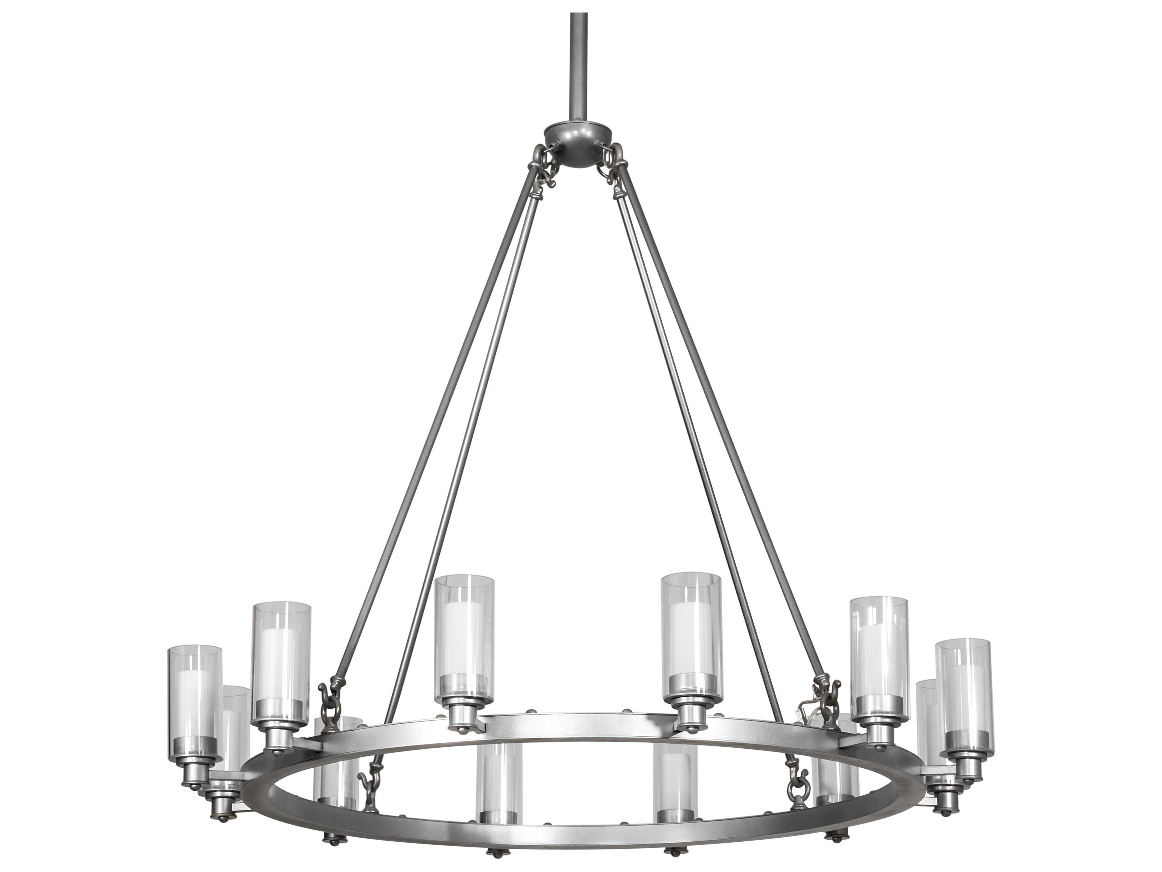 Meyda Loxley Strip Sparkle Silver LED Cylinder Round Chandelier