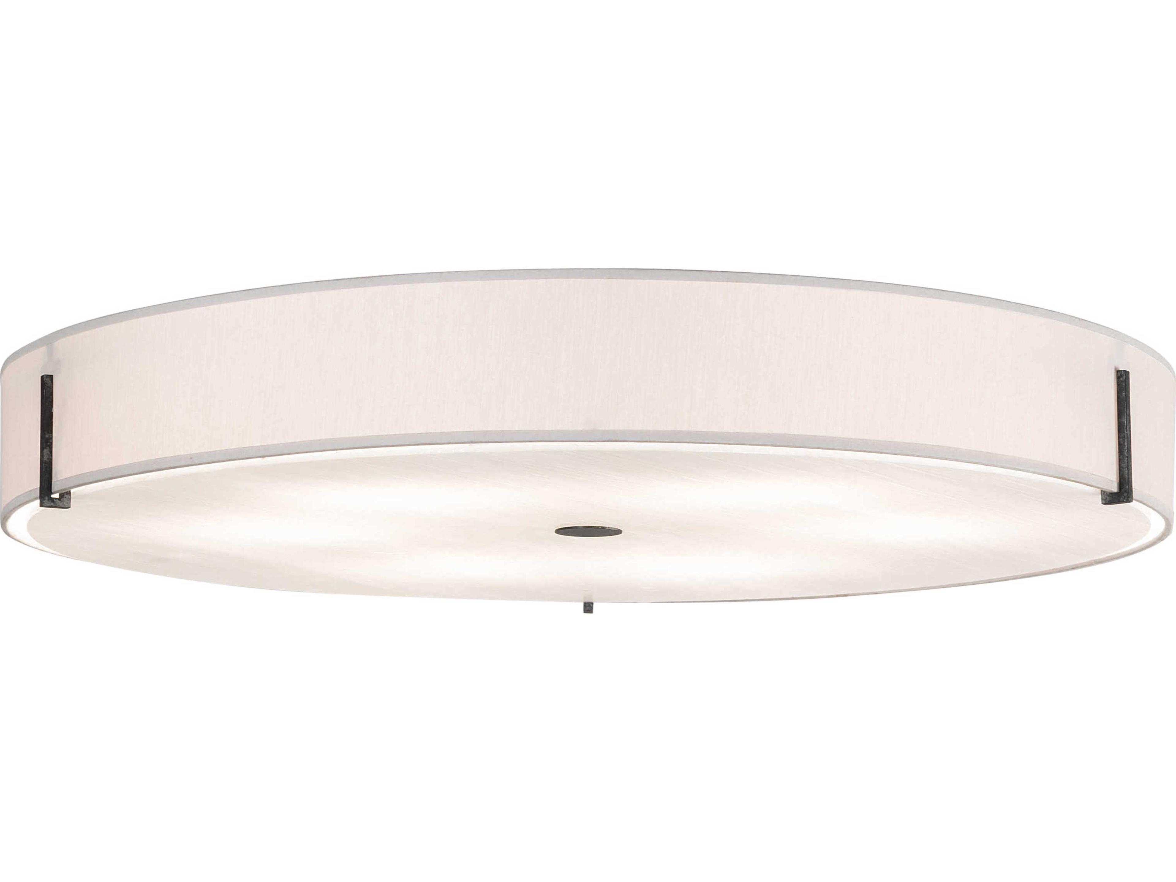 Meyda Cilindro 4-Light Black Beige White Grey Glass LED Drum Flush Mount