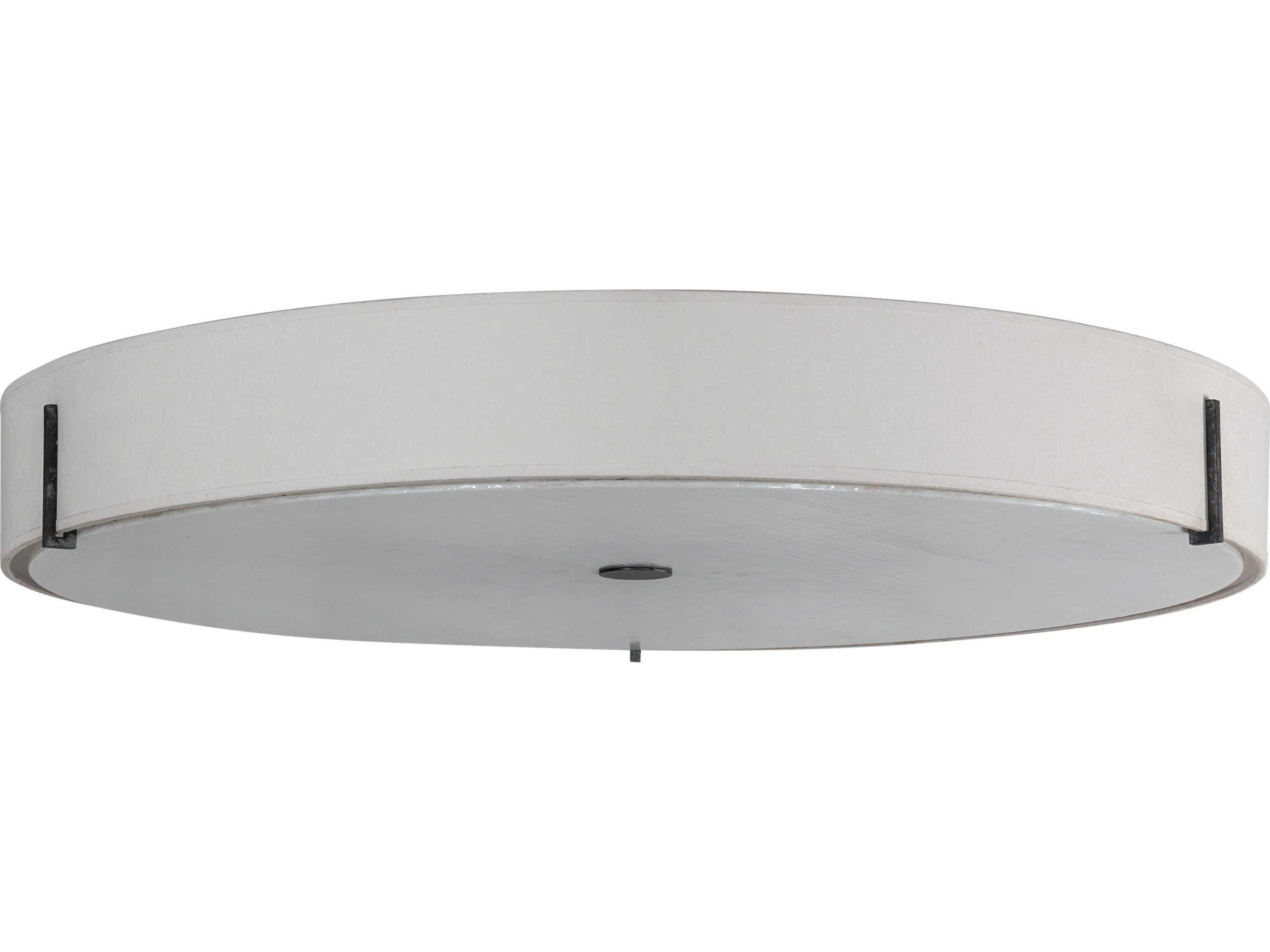Meyda Cilindro 4-Light Black Beige White Grey Glass LED Drum Flush Mount