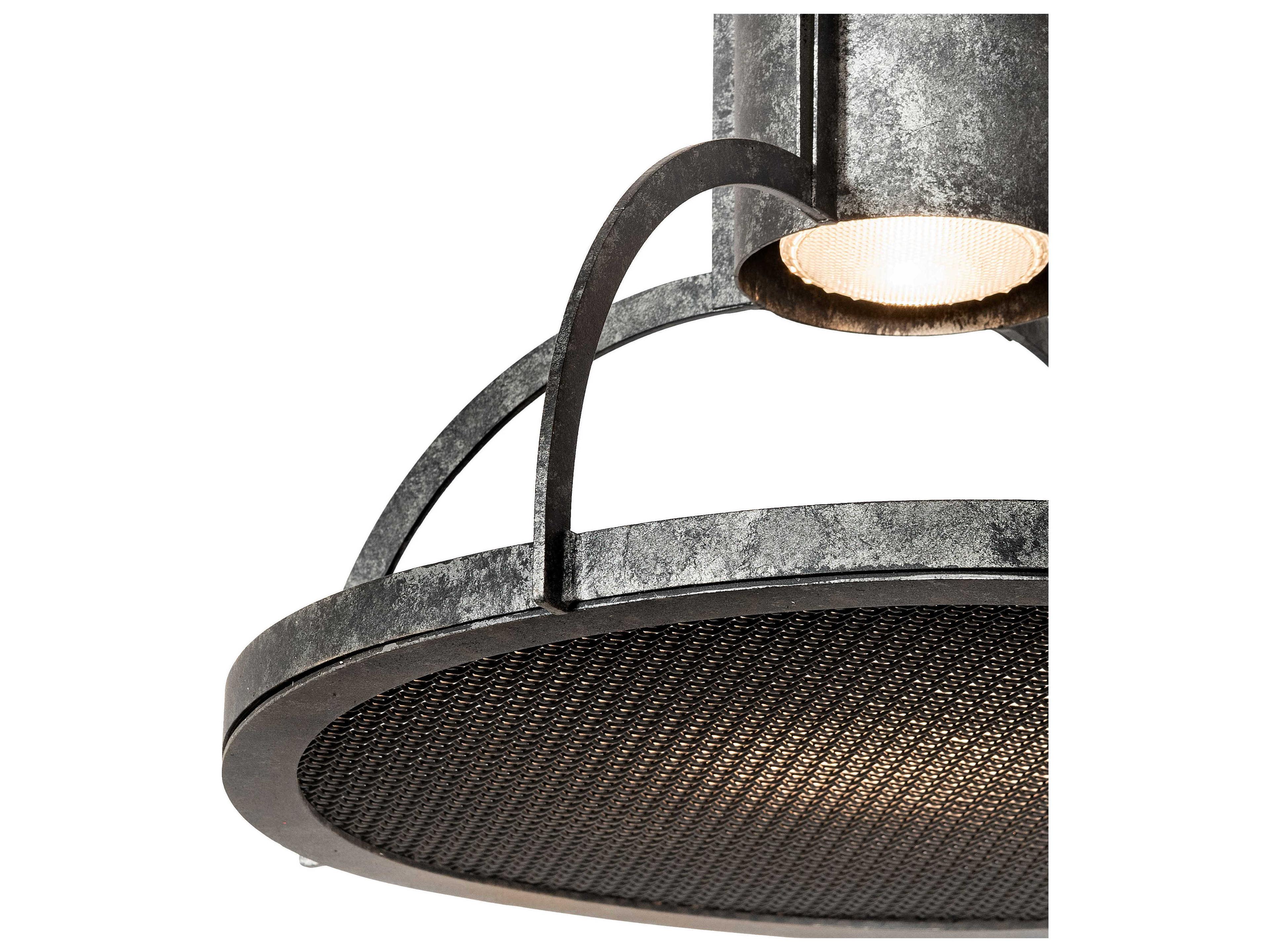 Meyda 1-Light Black Gray LED Cylinder Pendant