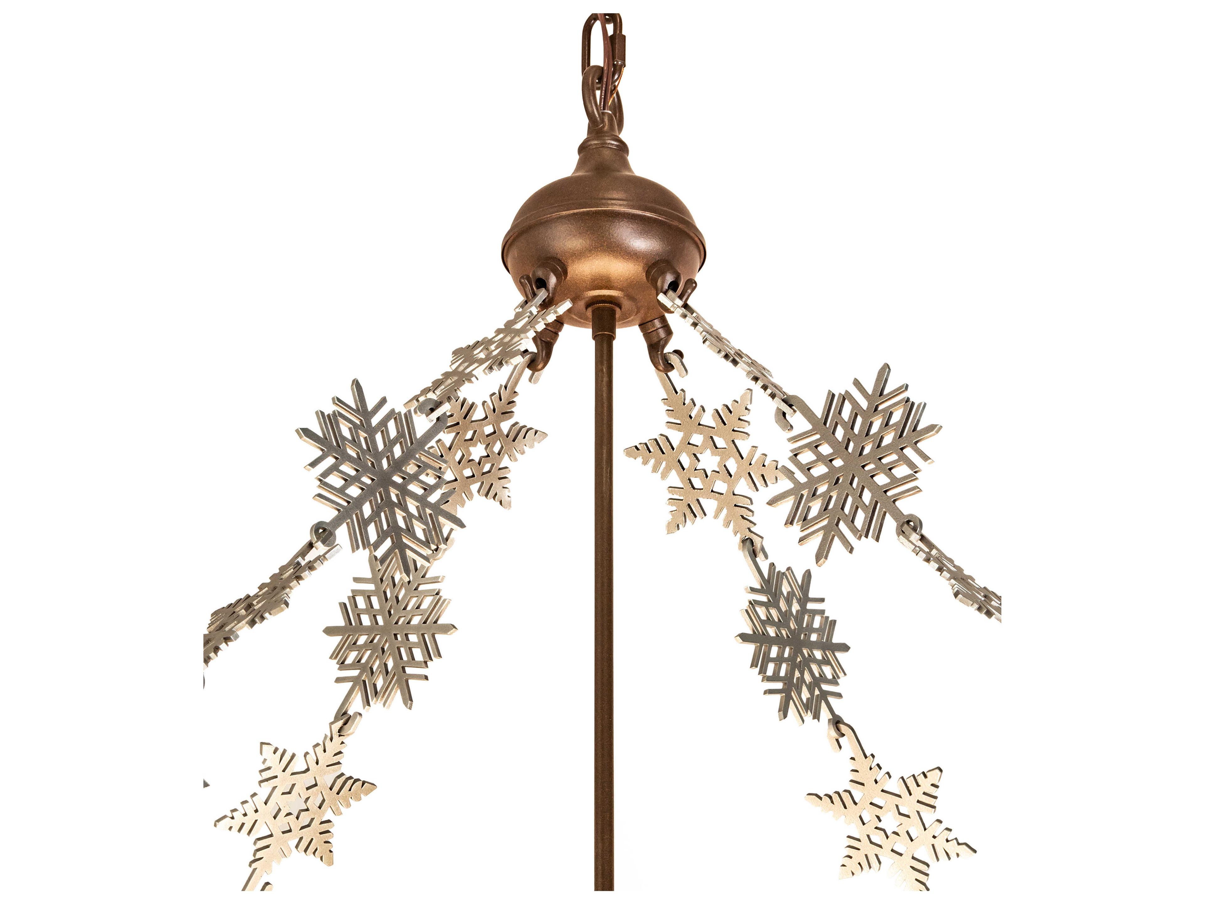 Meyda Alpine 8-Light Brown Glass Drum Pendant