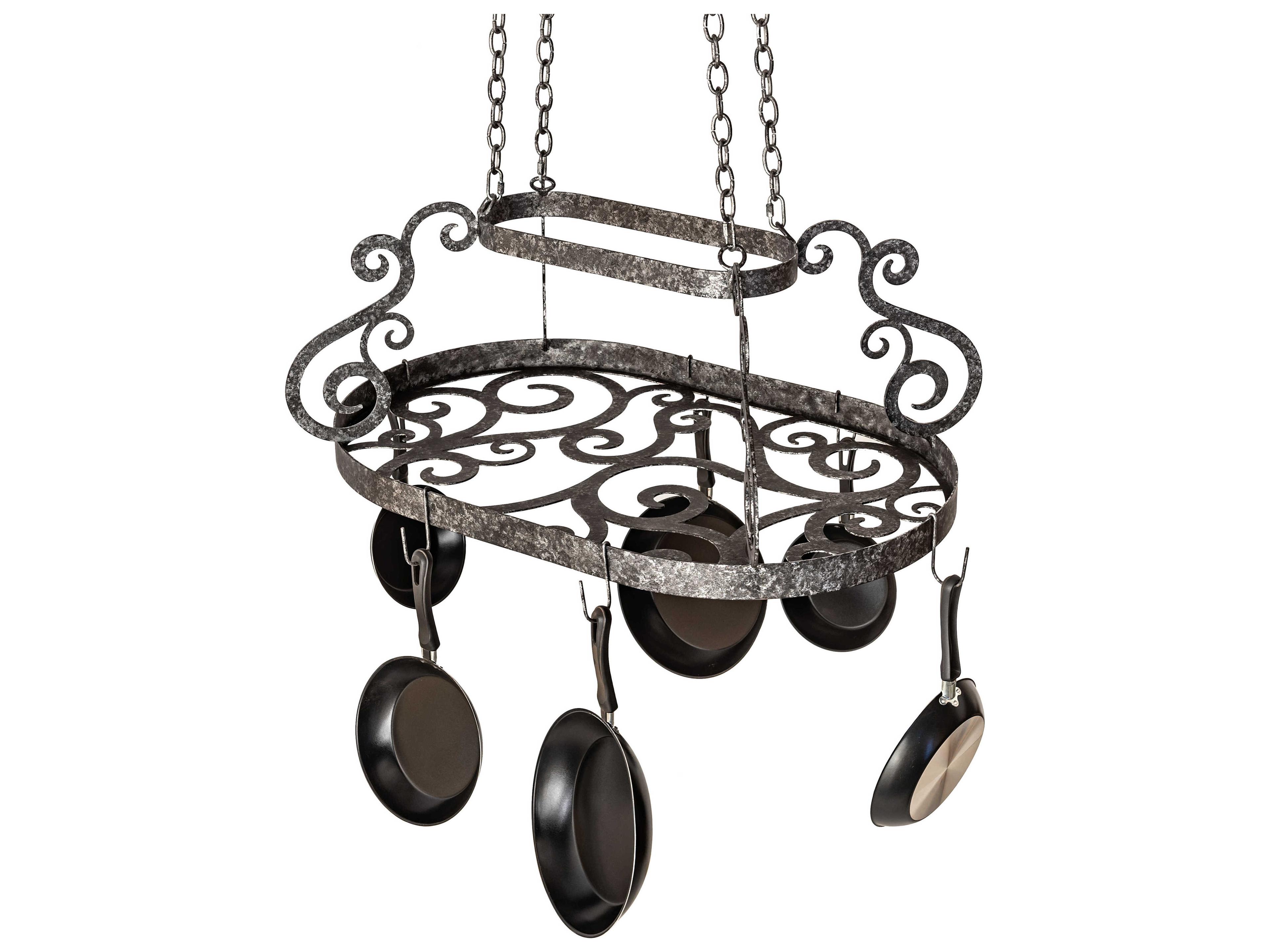 Meyda Neo Pewter Pot Rack