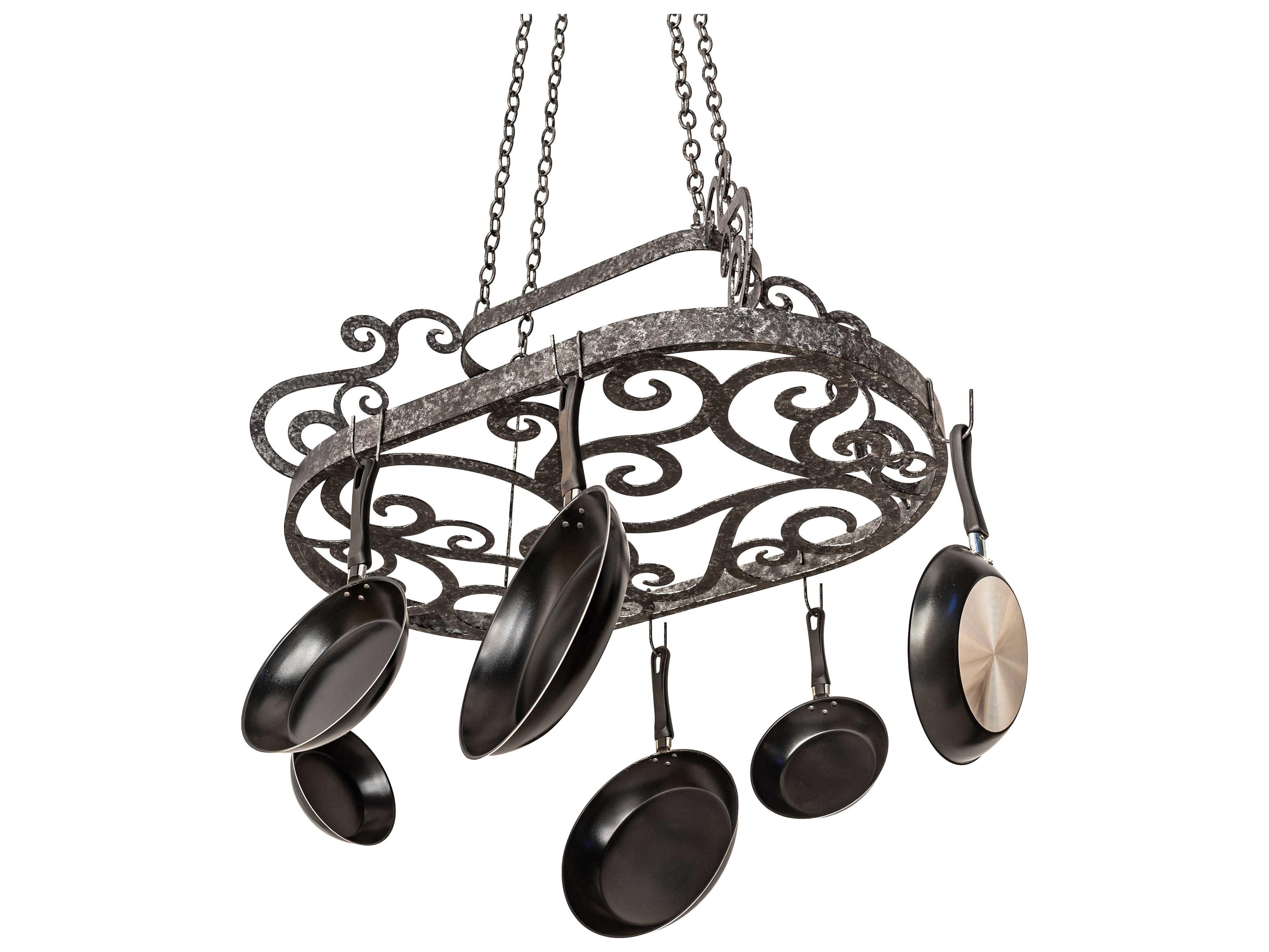 Meyda Neo Pewter Pot Rack