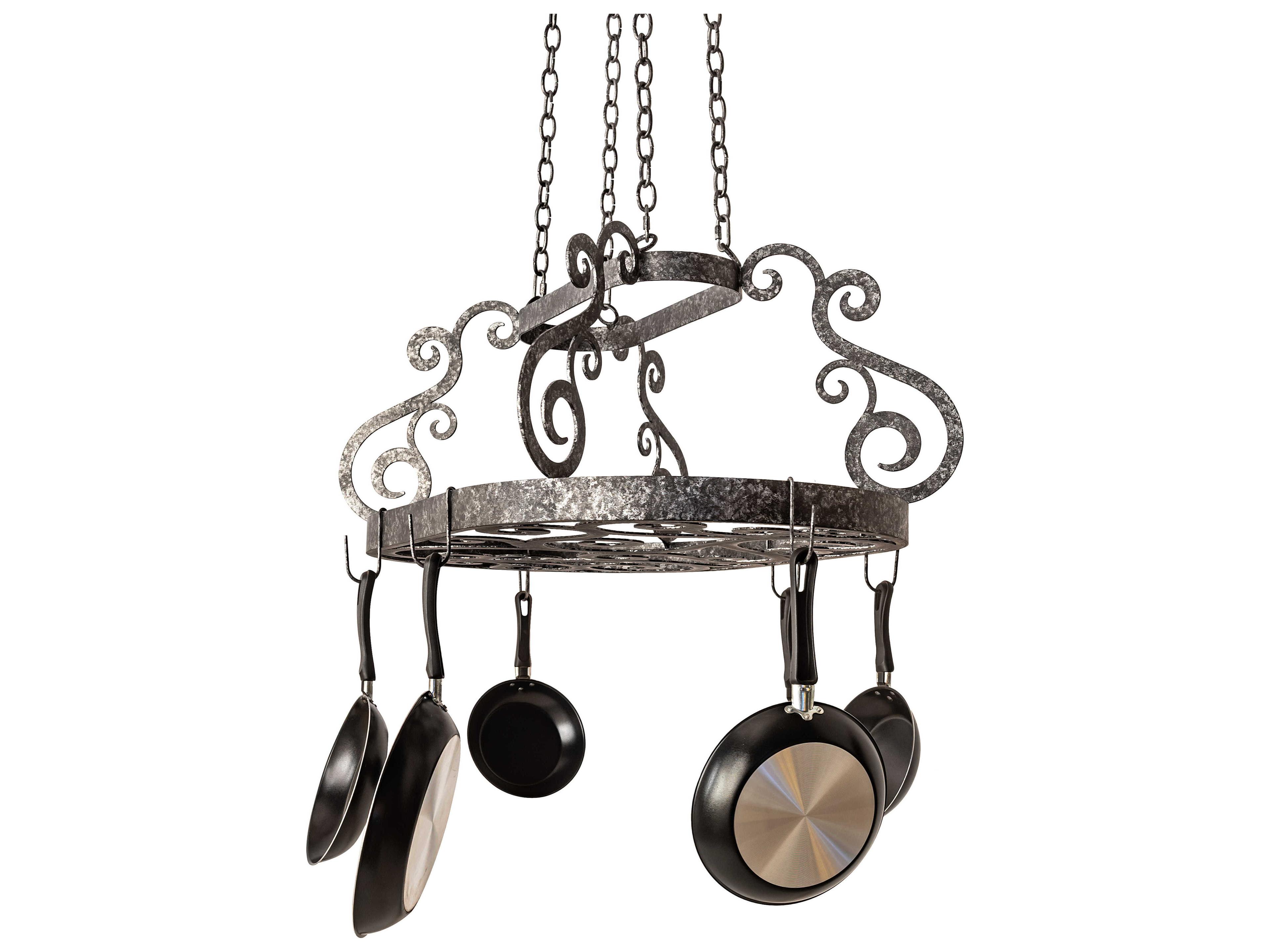 Meyda Neo Pewter Pot Rack