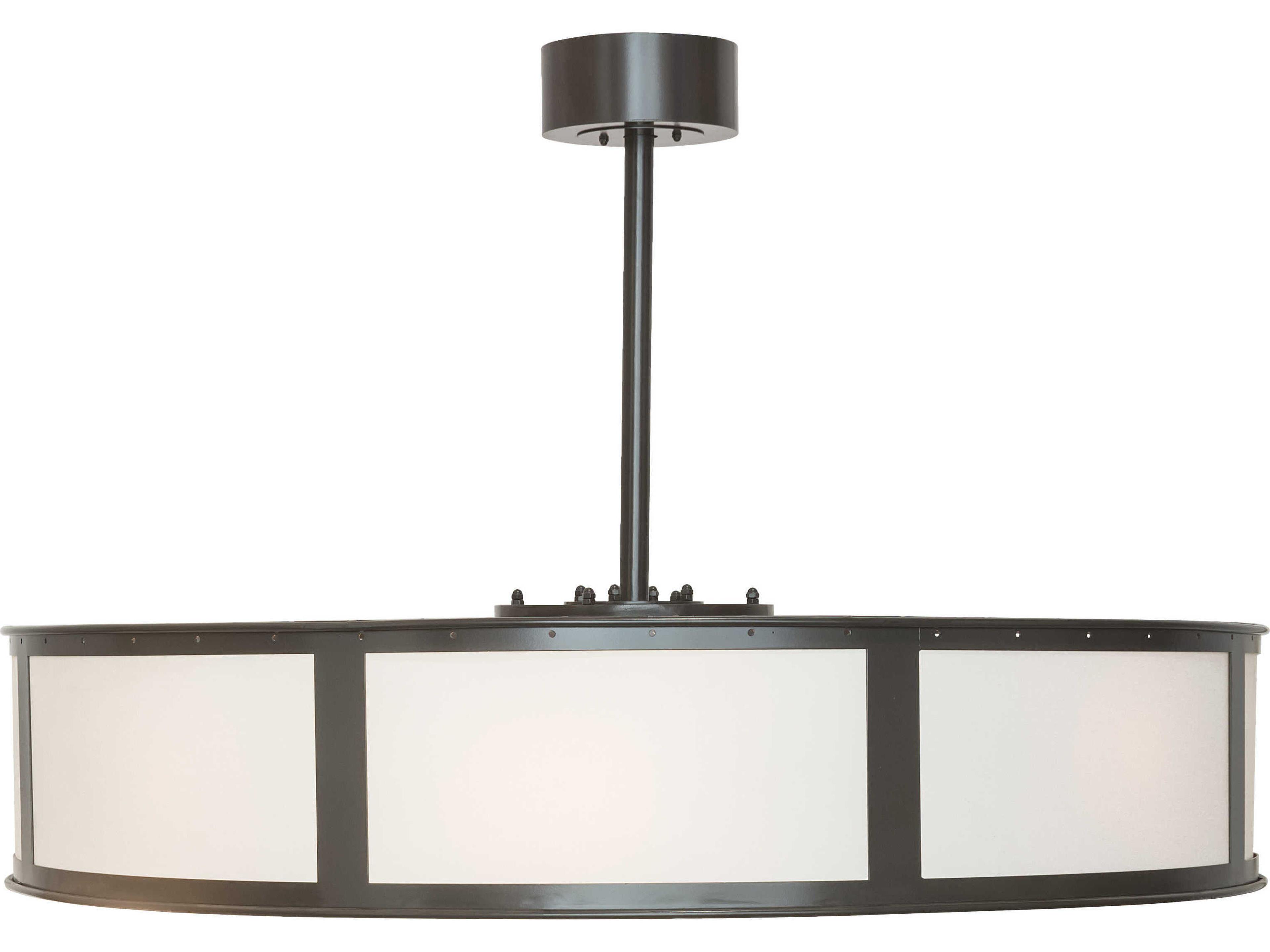 Meyda Maplewood 12-Light Timeless Bronze Off White Glass Drum Pendant