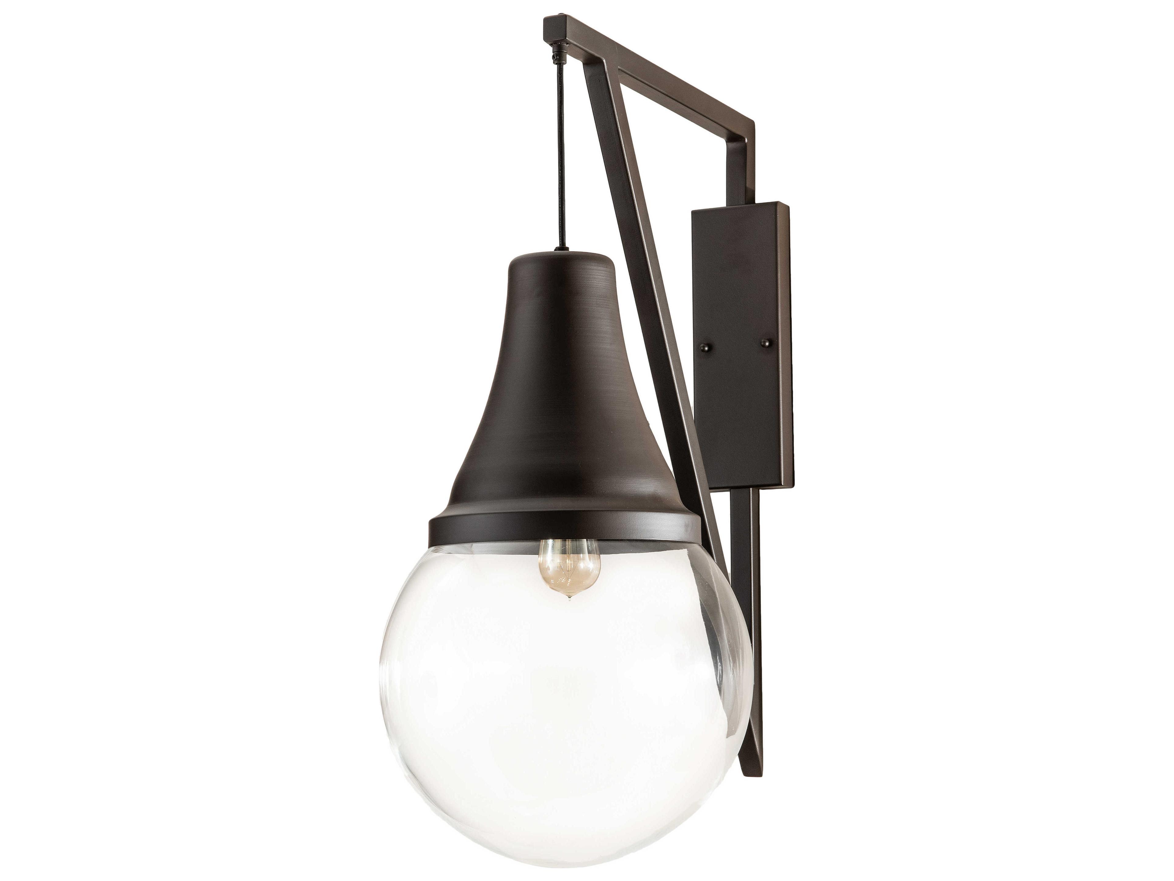 Meyda Aideen 1-Light Oil Rubbed Bronze Clear Glass LED Wall Sconce