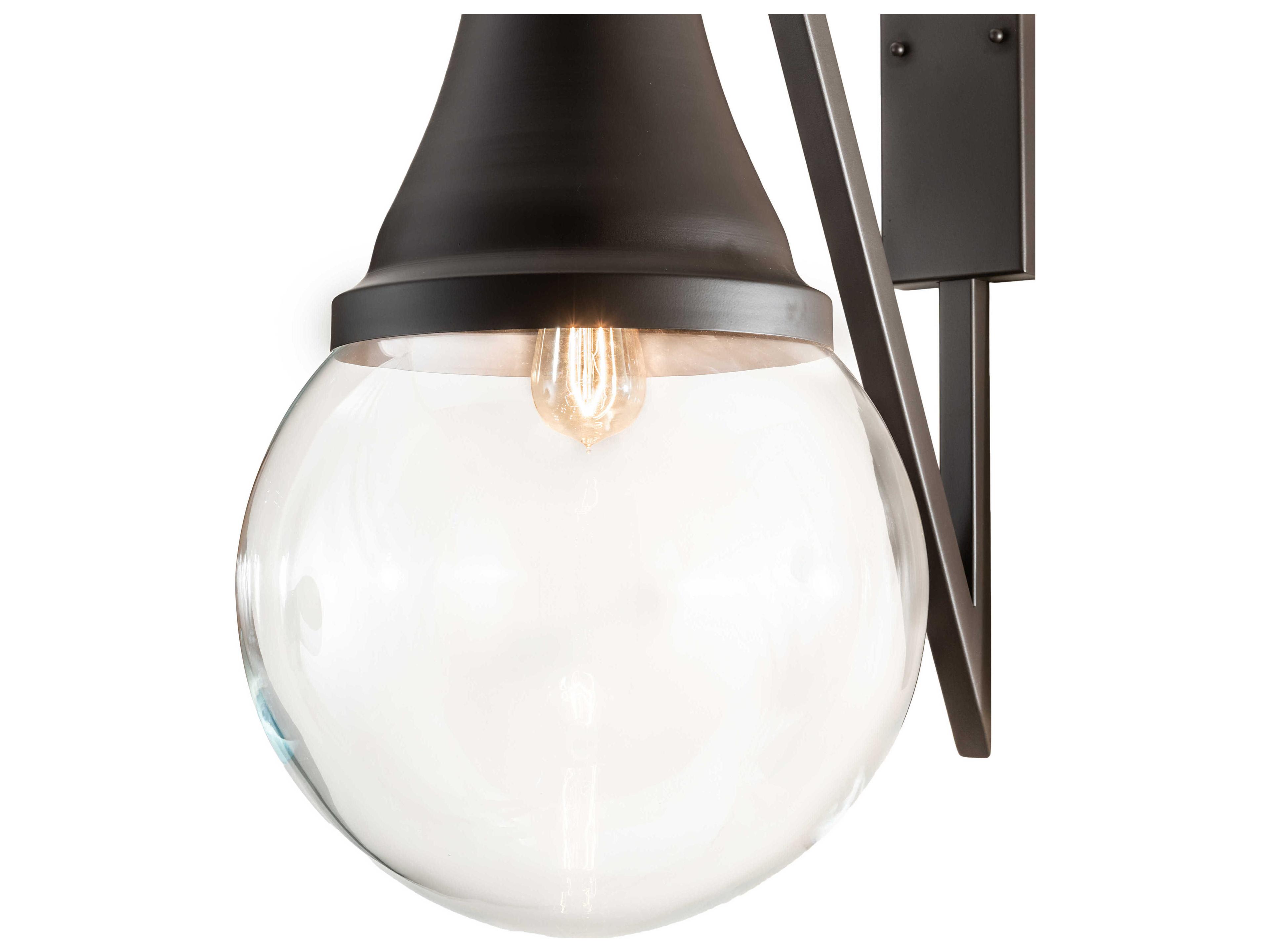 Meyda Aideen 1-Light Oil Rubbed Bronze Clear Glass LED Wall Sconce