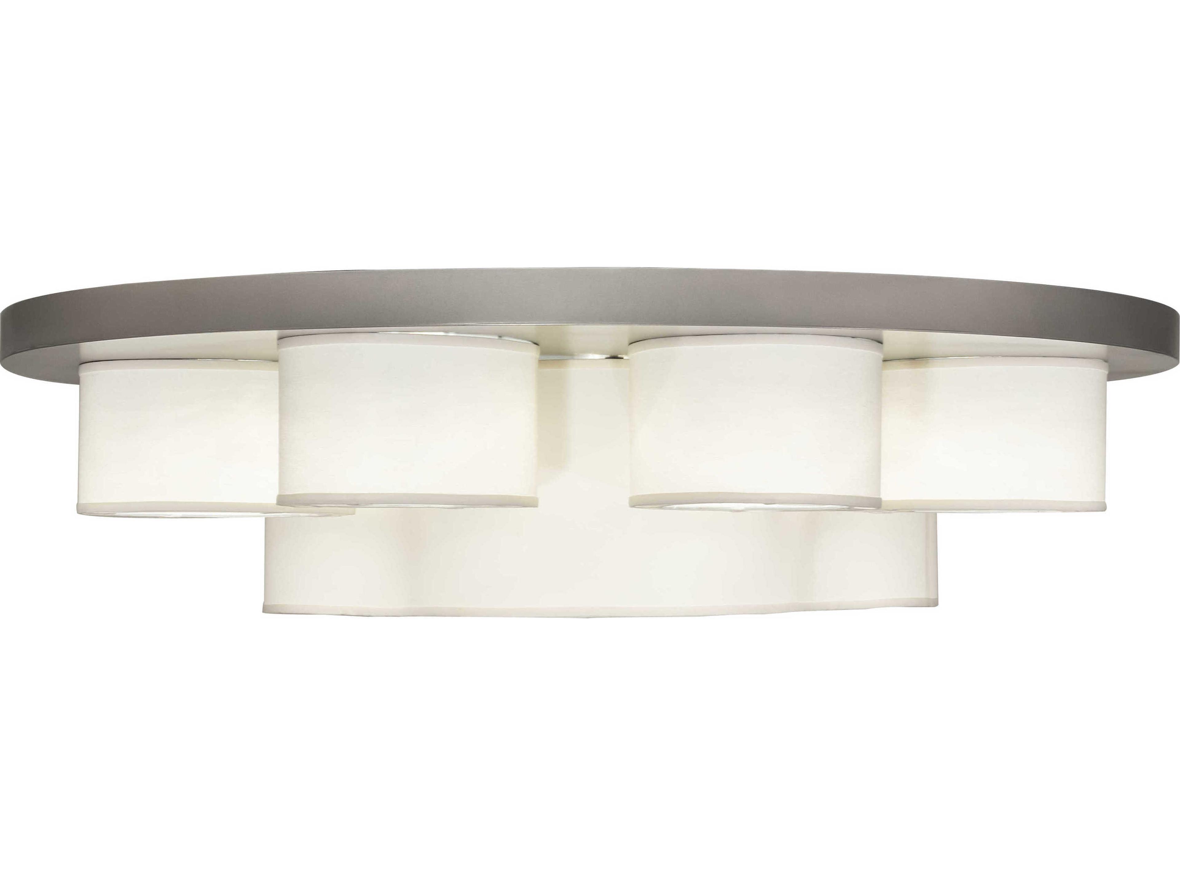 Meyda 6-Light Nickel White LED Flush Mount