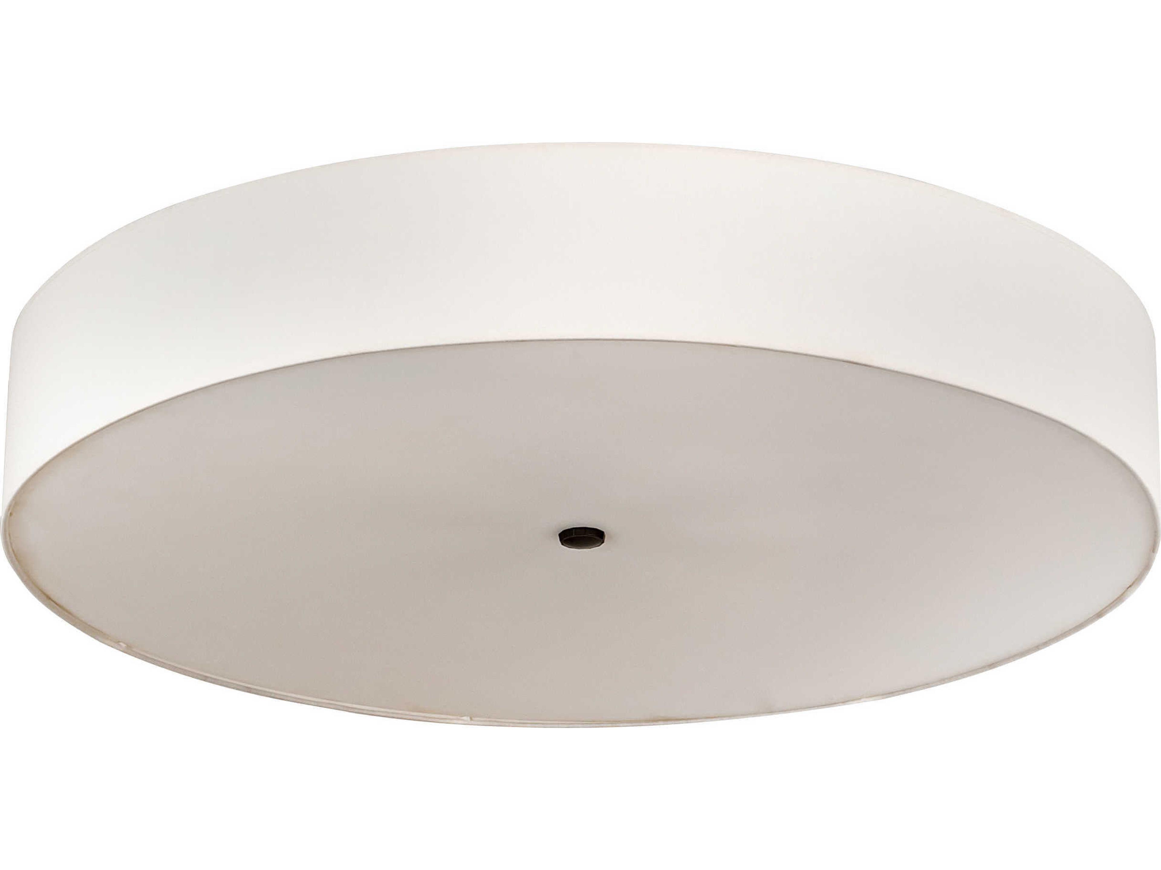 Meyda Cilindro 6-Light Timeless Bronze Off White Drum Flush Mount