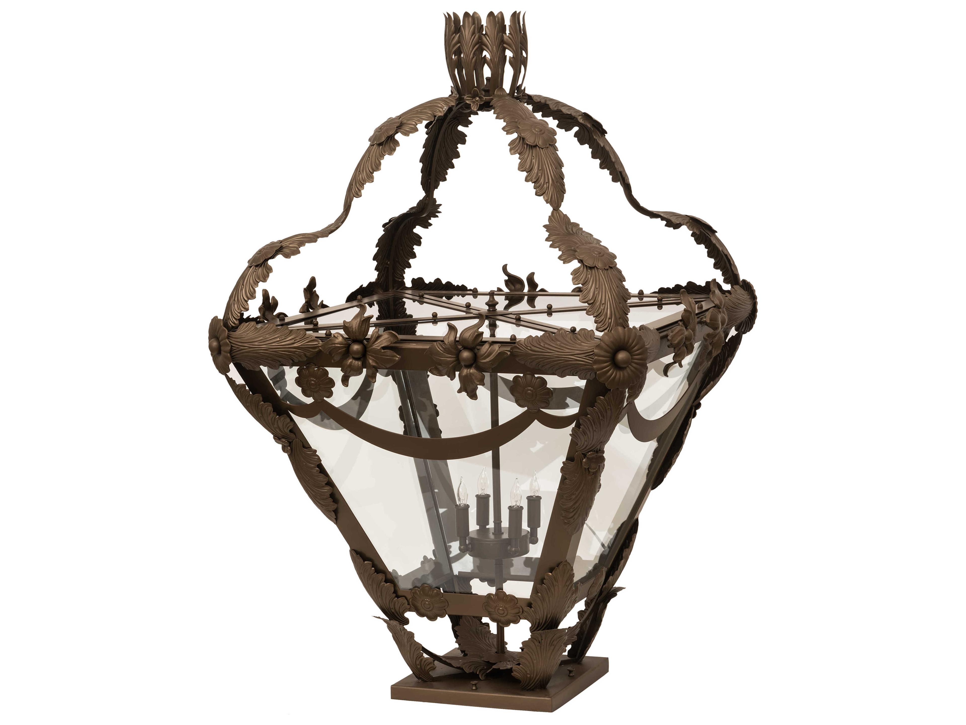 Meyda Symone 4 - Light Glass Rustic Lodge Outdoor Pier