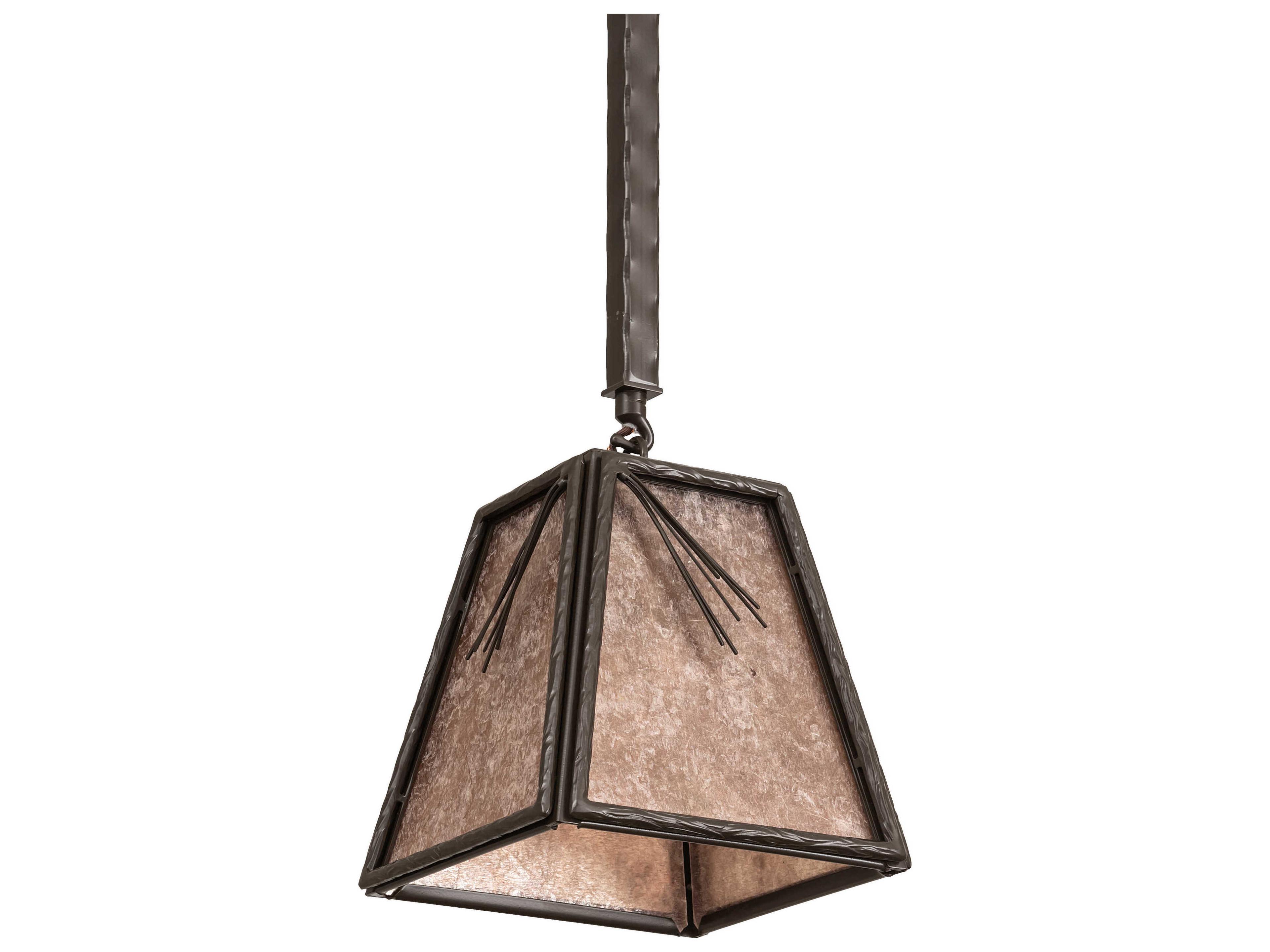 Meyda Pinecone 1-Light Timeless Bronze Silver Mini Pendant