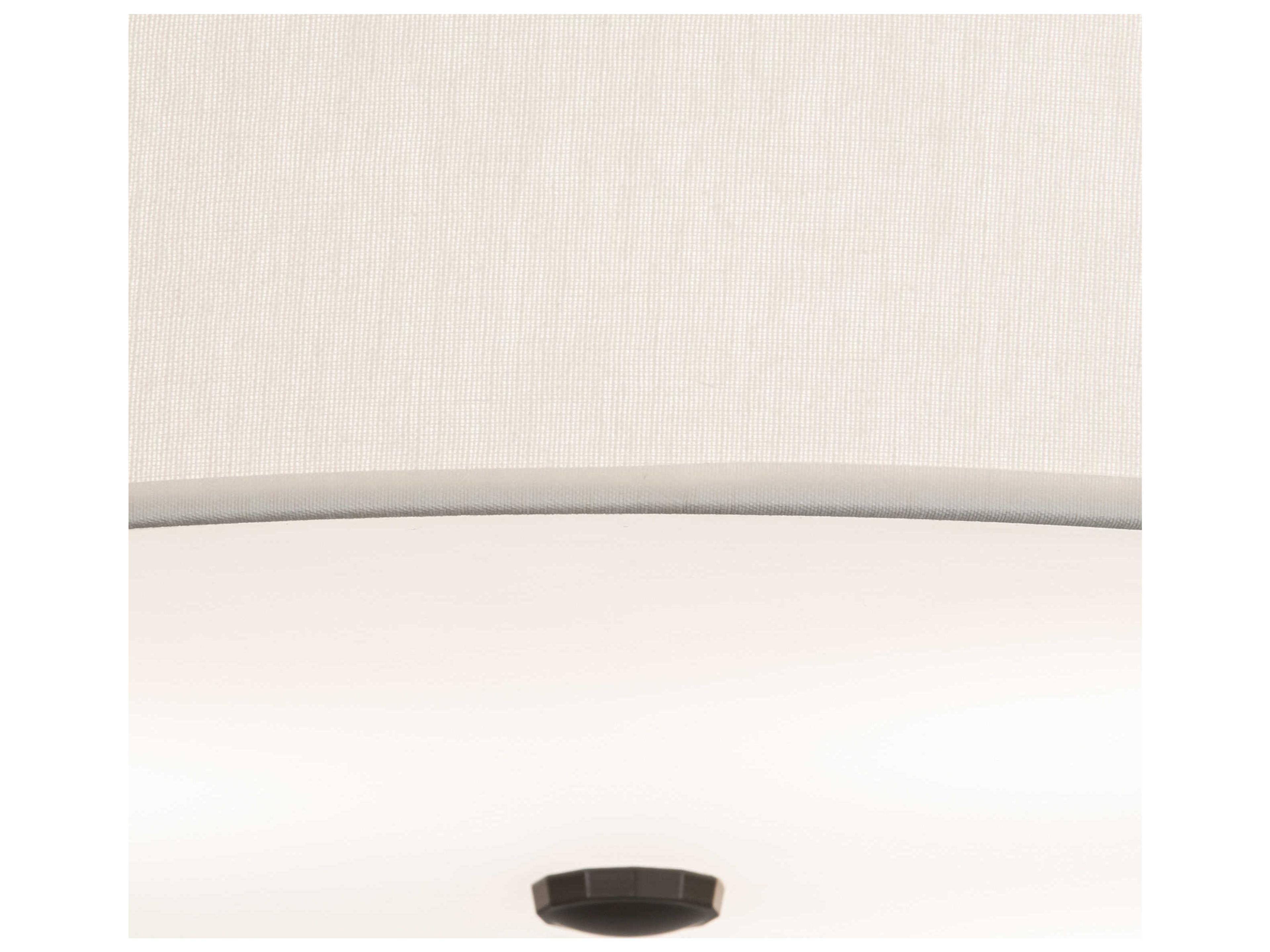 Meyda Cilindro 4-Light Timeless Bronze Off White Drum Flush Mount