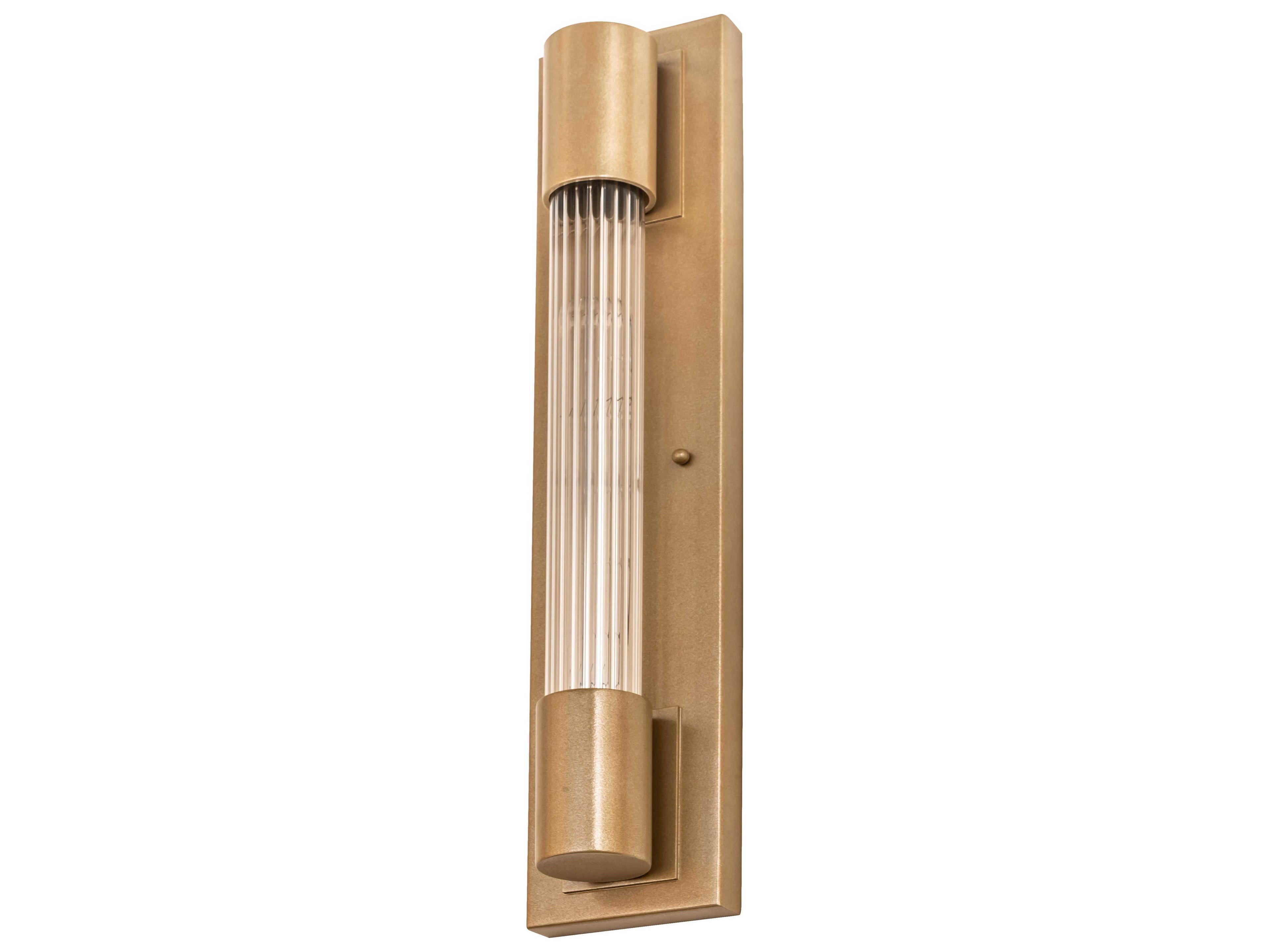 Meyda Cilindro 1-Light Beige Gold Glass LED Wall Sconce