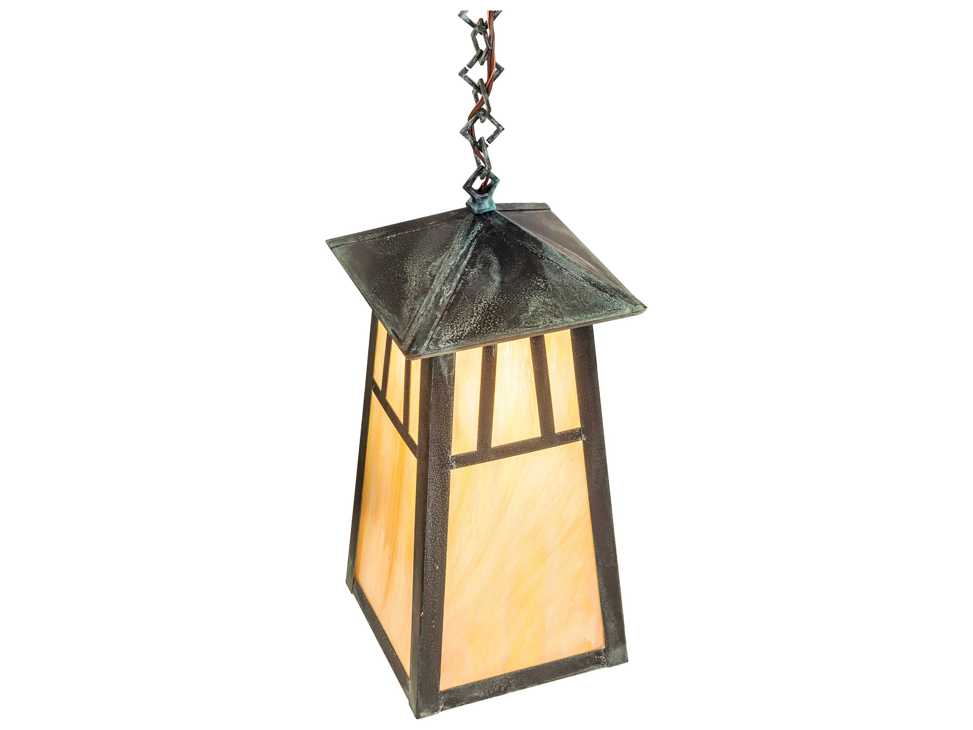 Meyda Stillwater Double Bar Mission 1 - Light Glass Outdoor Hanging Light