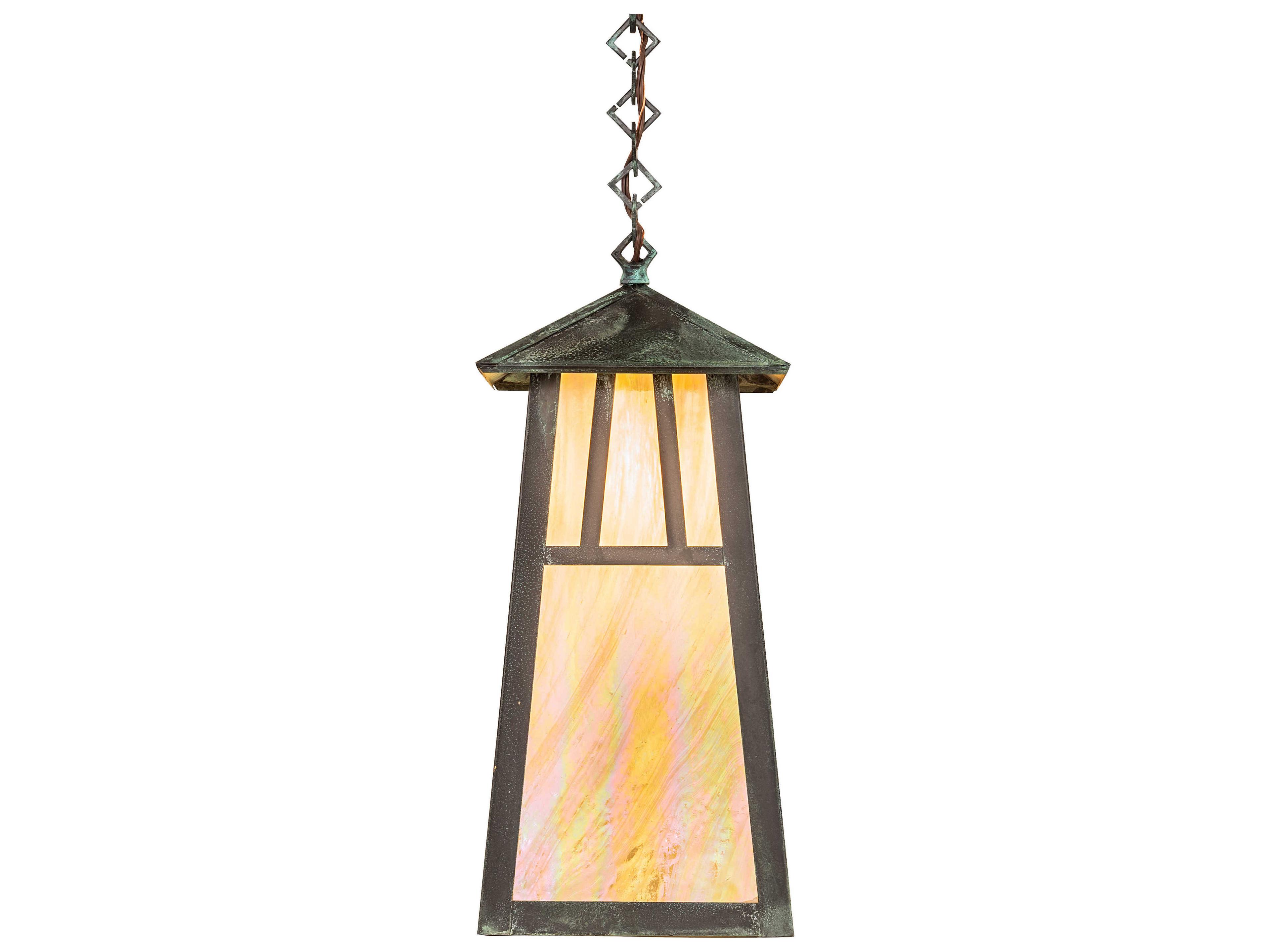 Meyda Stillwater Double Bar Mission 1 - Light Glass Outdoor Hanging Light