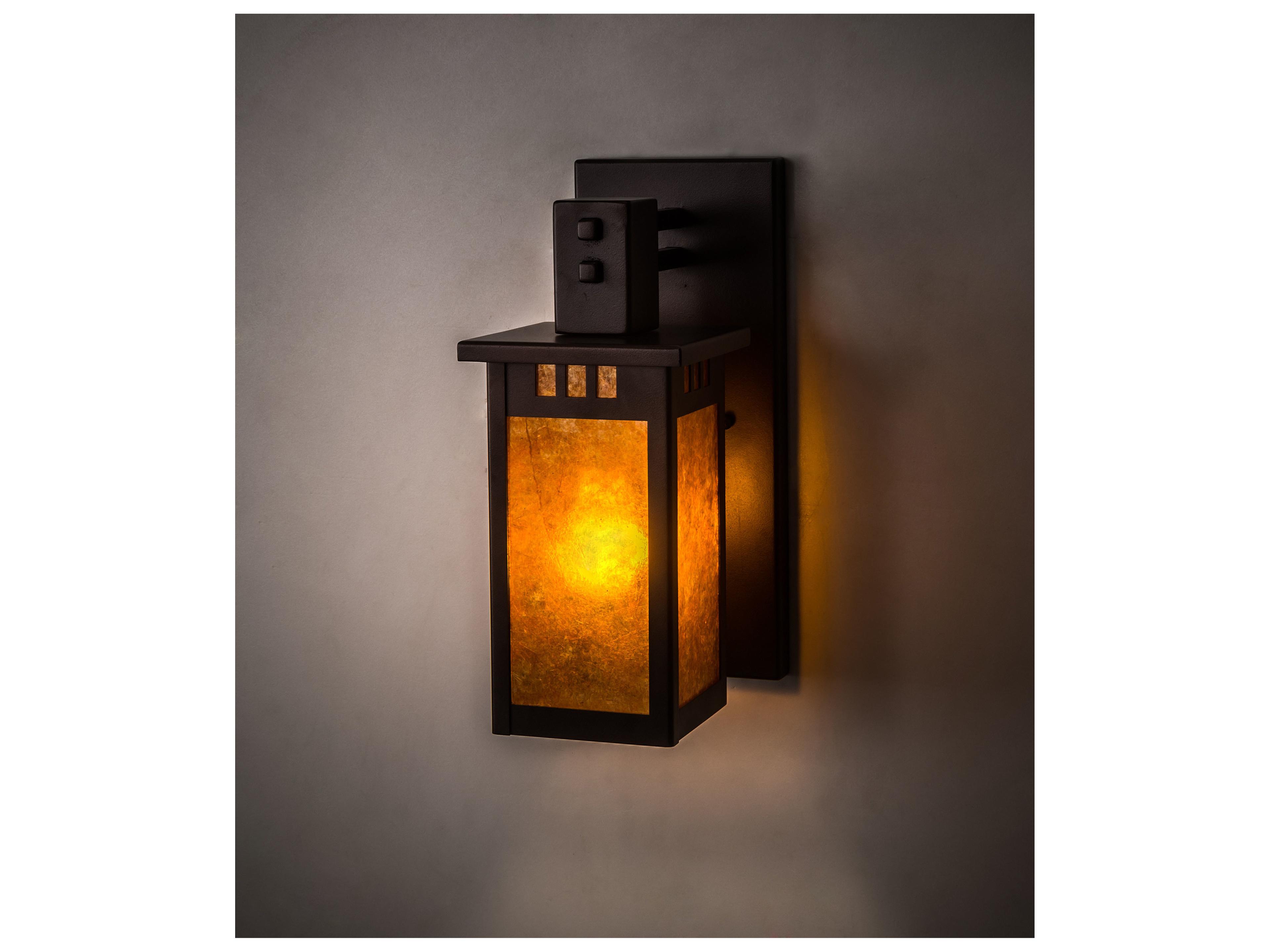 Meyda Roylance 1-Light Mahogany Bronze Brown Wall Sconce