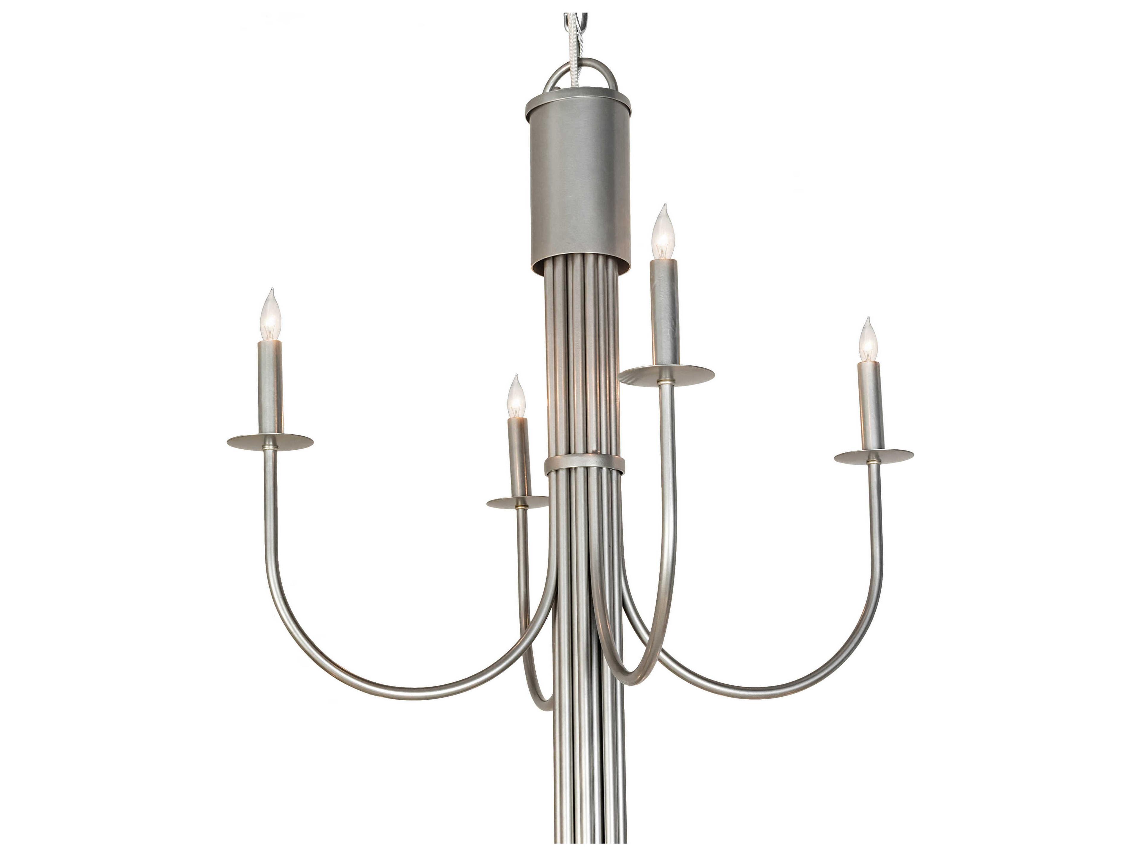 Meyda 20-Light Nickel Candelabra Tiered Chandelier