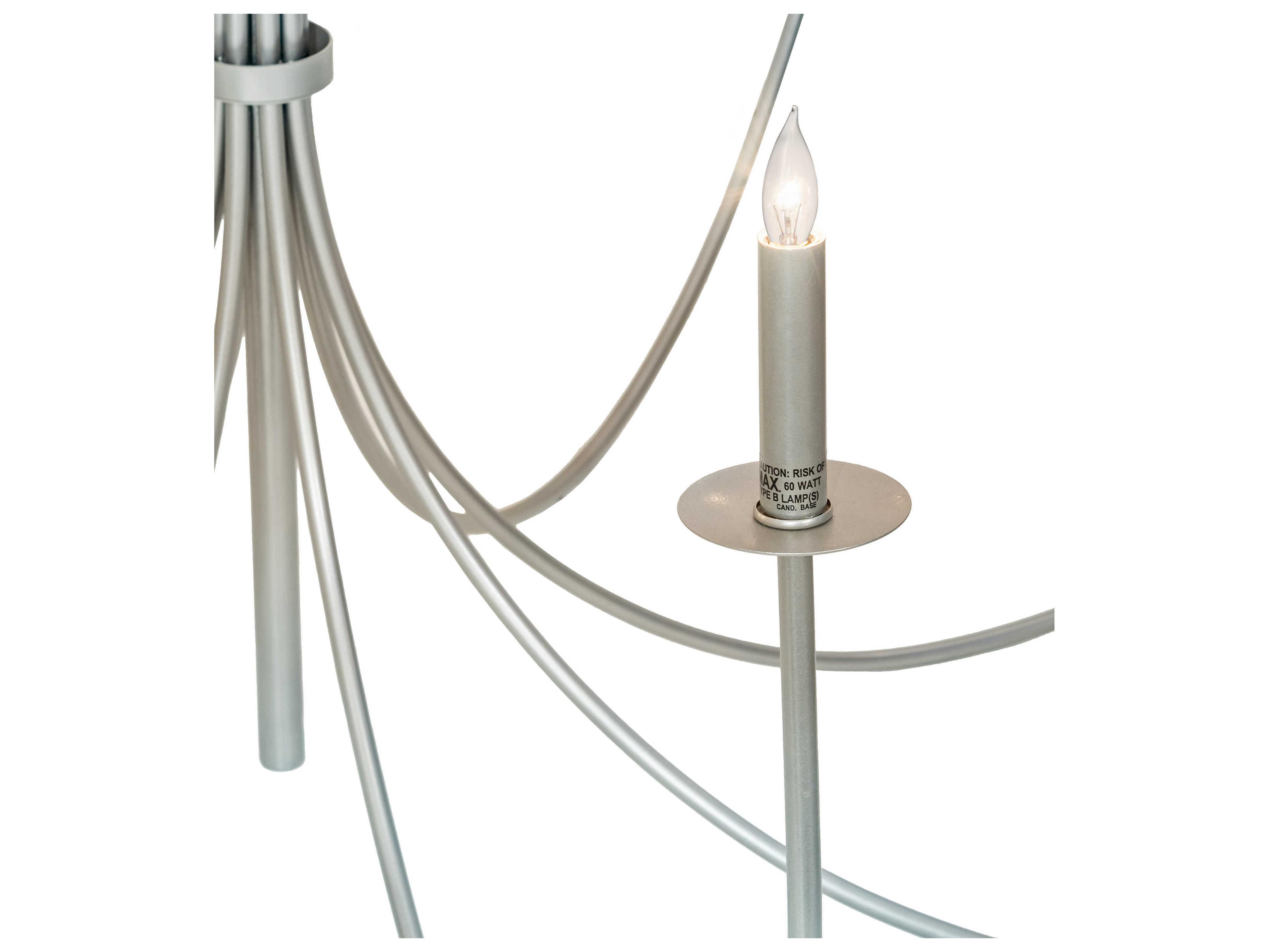 Meyda 20-Light Nickel Candelabra Tiered Chandelier