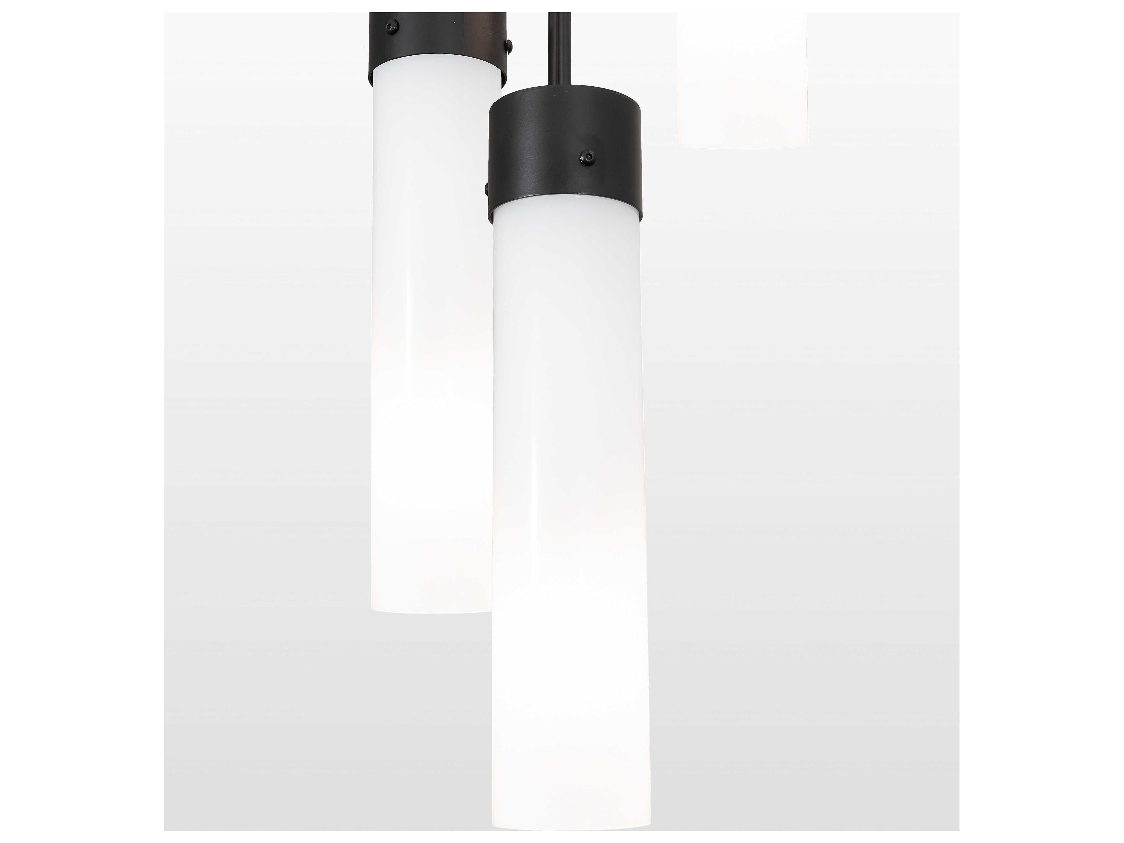 Meyda Cilindro 5-Light White Black Cylinder Pendant