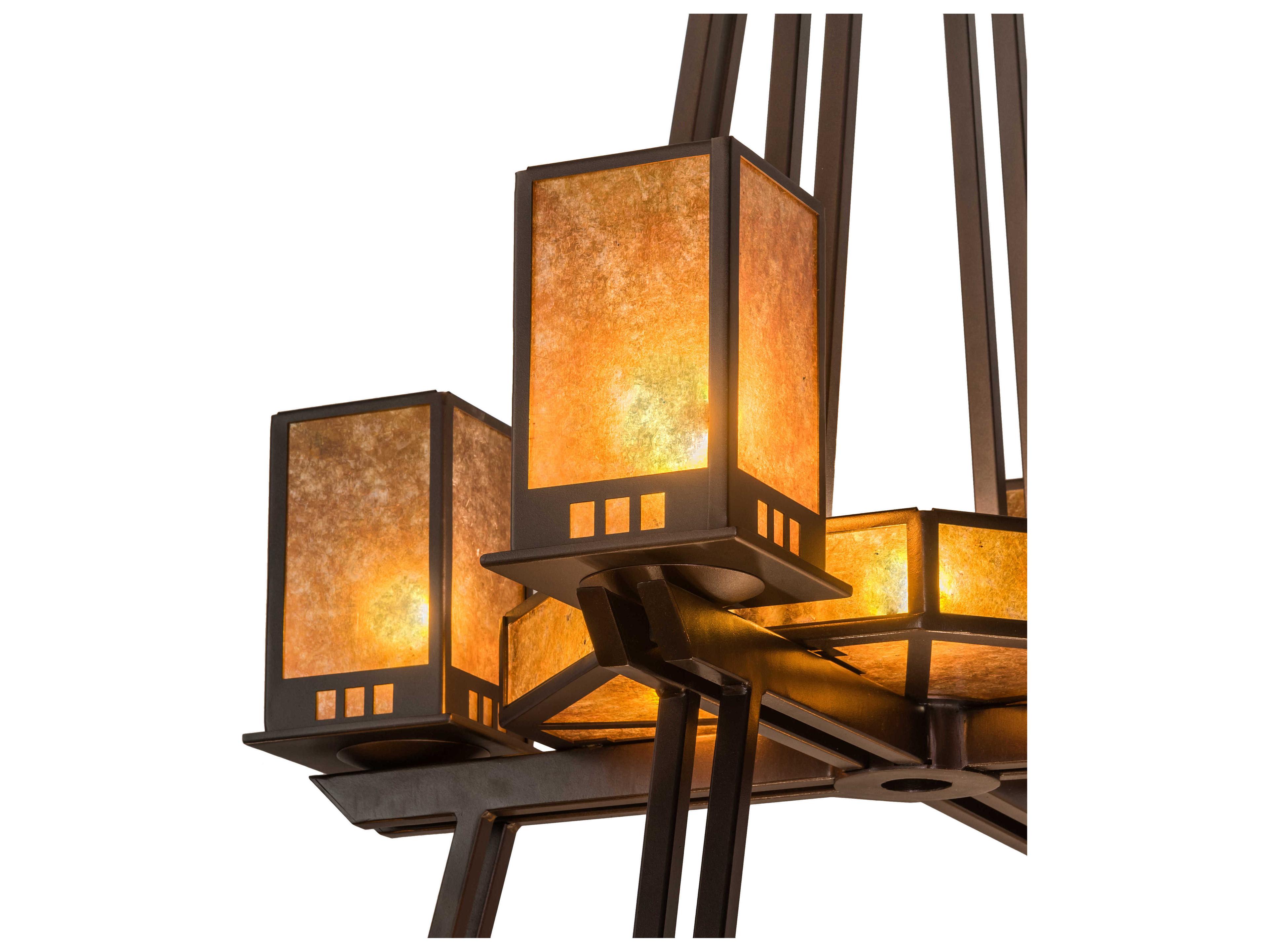 Meyda 24-Light Mahogany Bronze Brown Tiered Chandelier