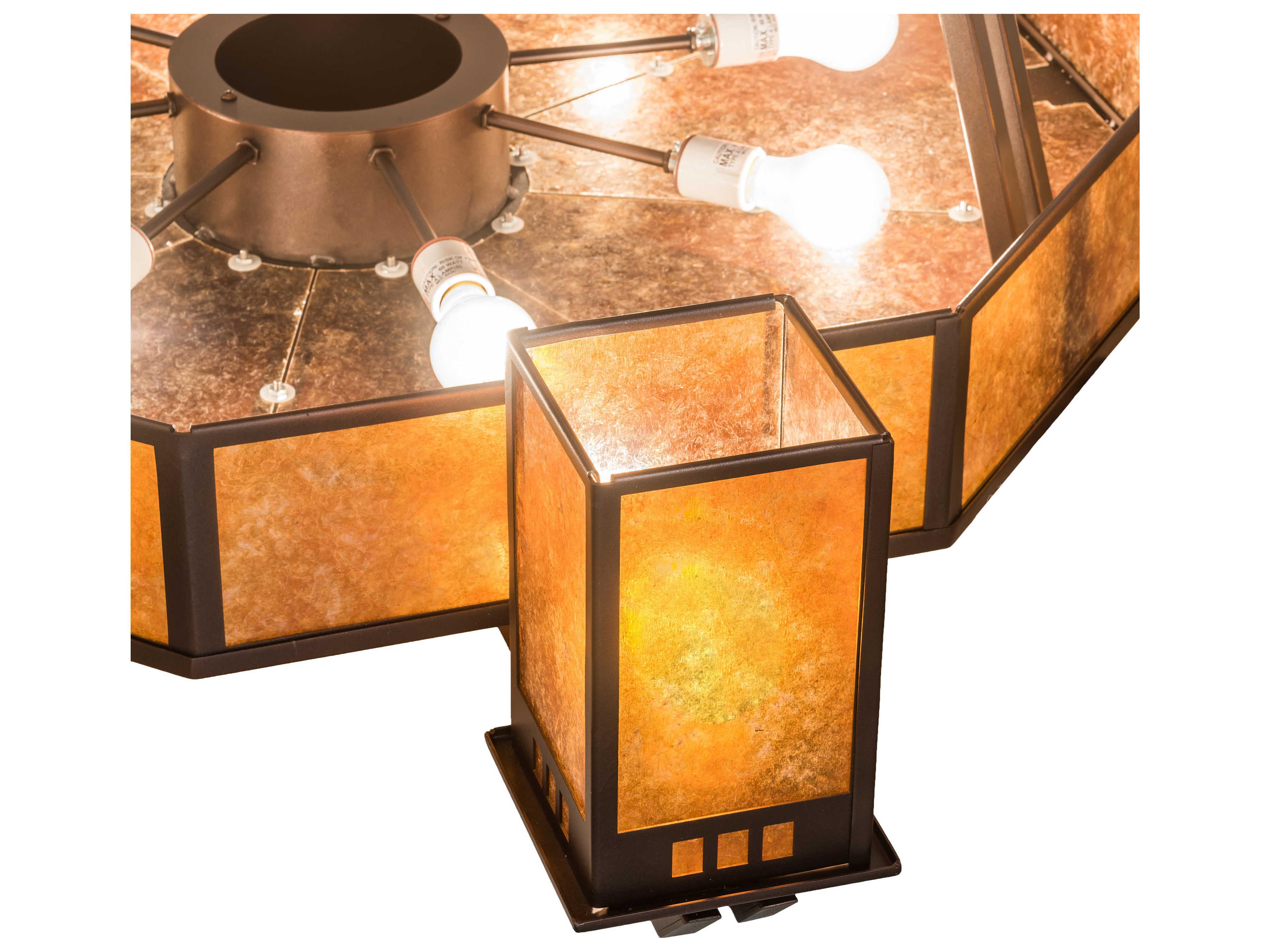 Meyda 24-Light Mahogany Bronze Brown Tiered Chandelier