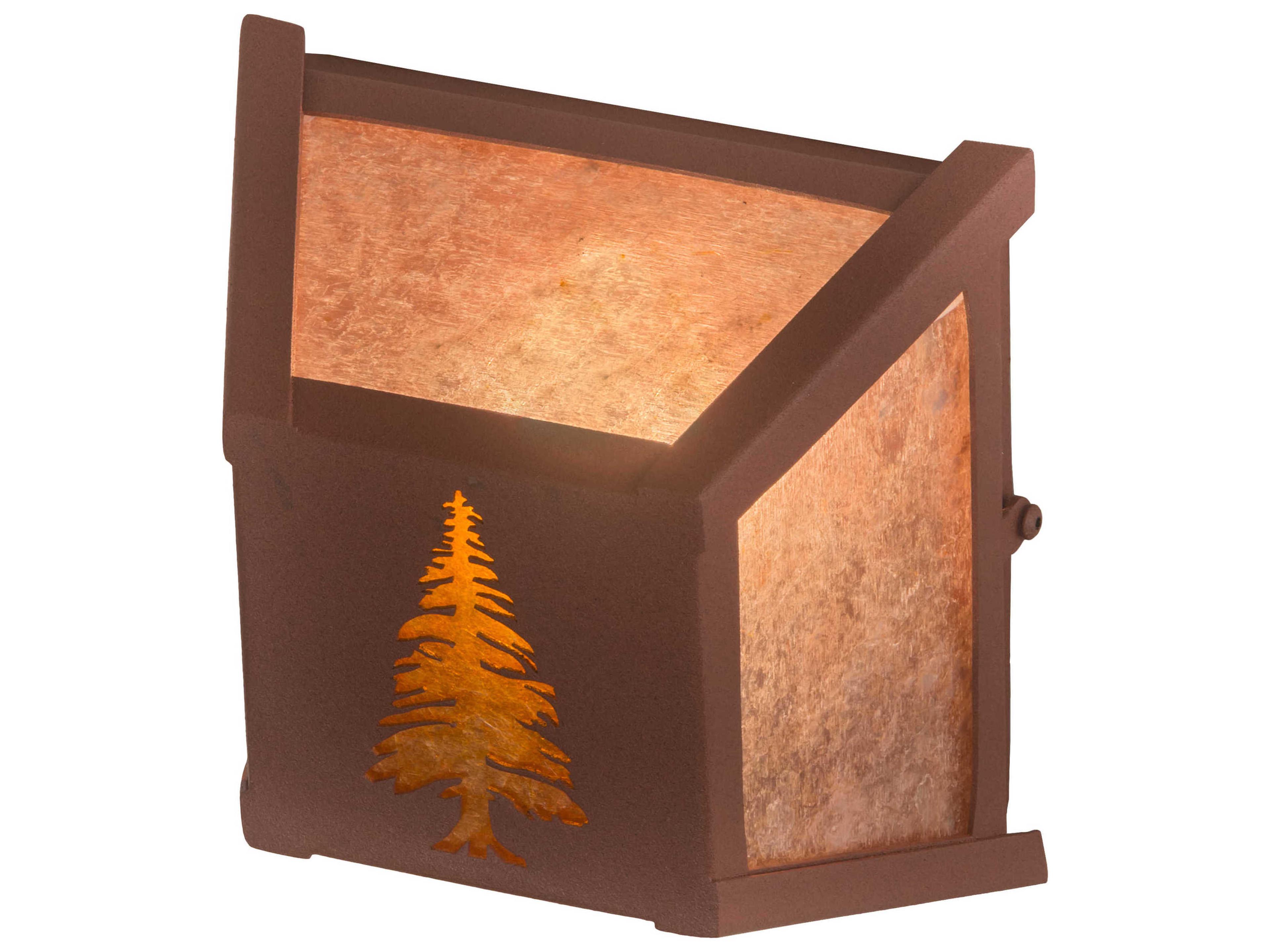 Meyda Pines 1-Light Rust Brown Wall Sconce
