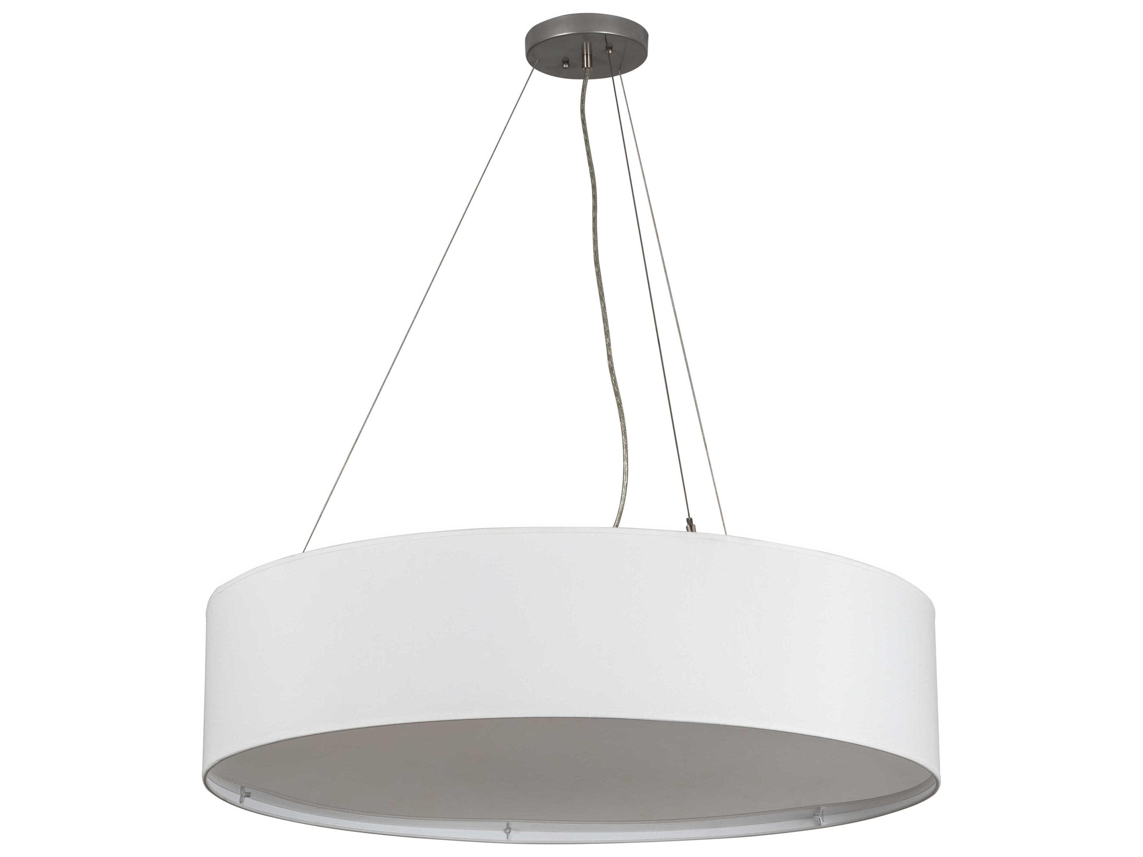 Meyda Cilindro 3-Light White LED Drum Pendant