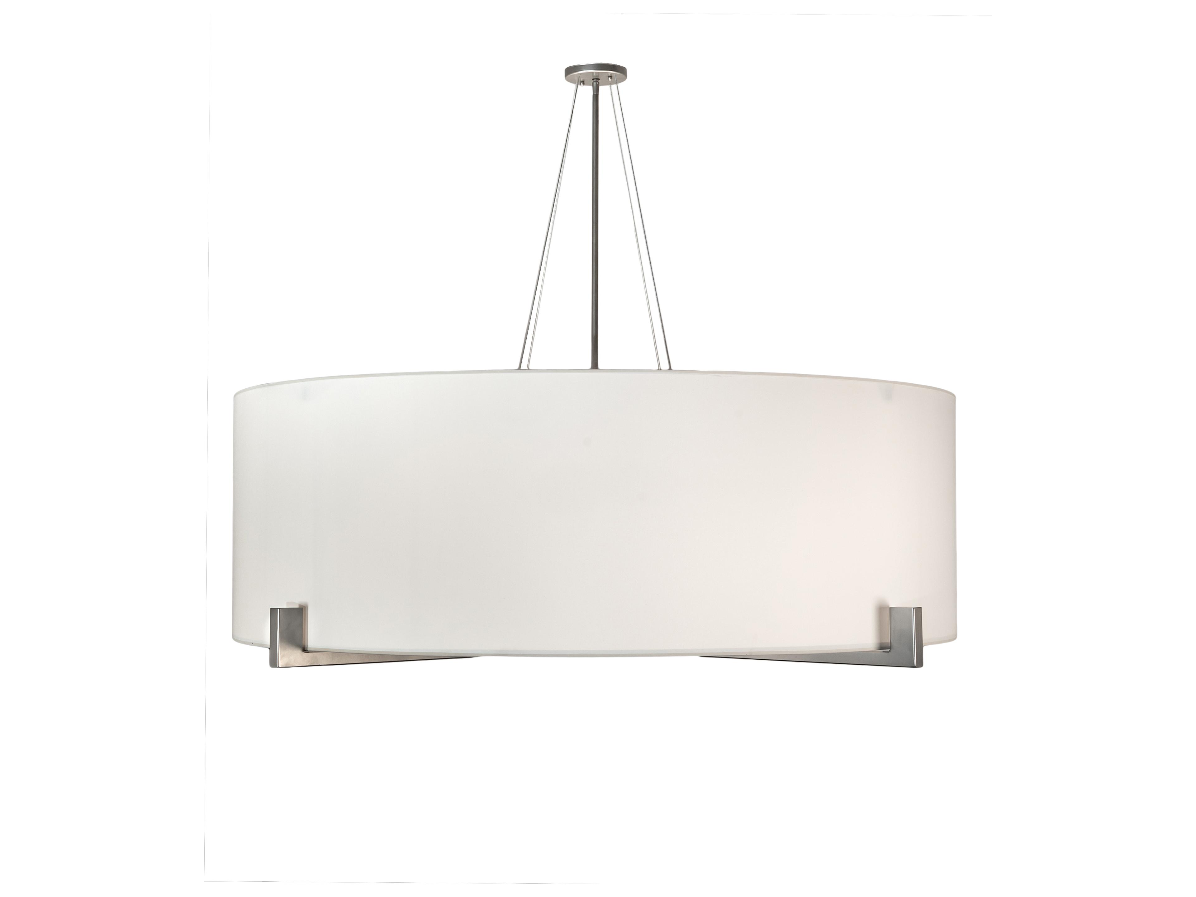 Meyda Cilindro 10-Light Nickel White Drum Pendant