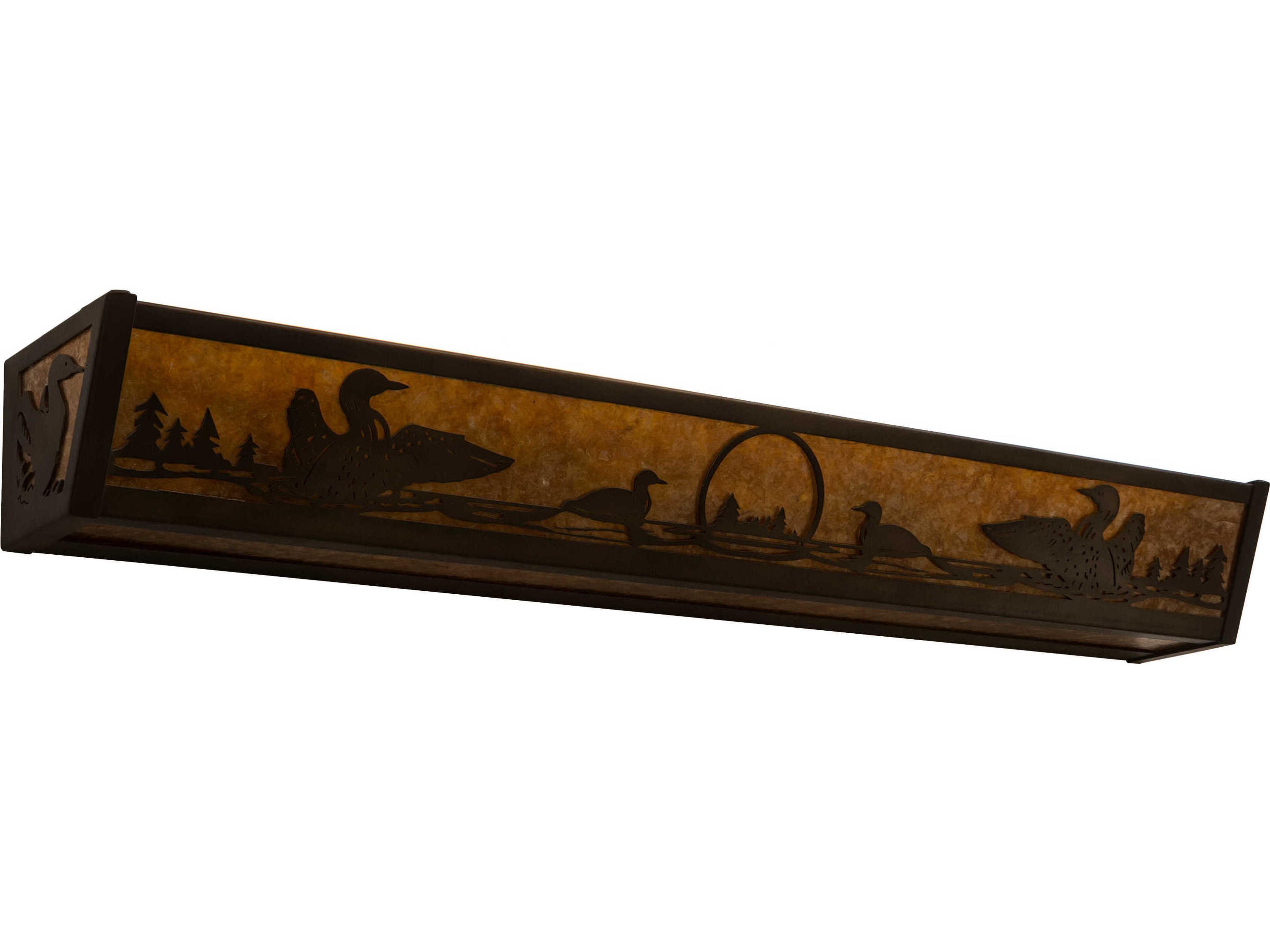 Meyda Loon 6-Light Antique Copper Brown Vanity Light