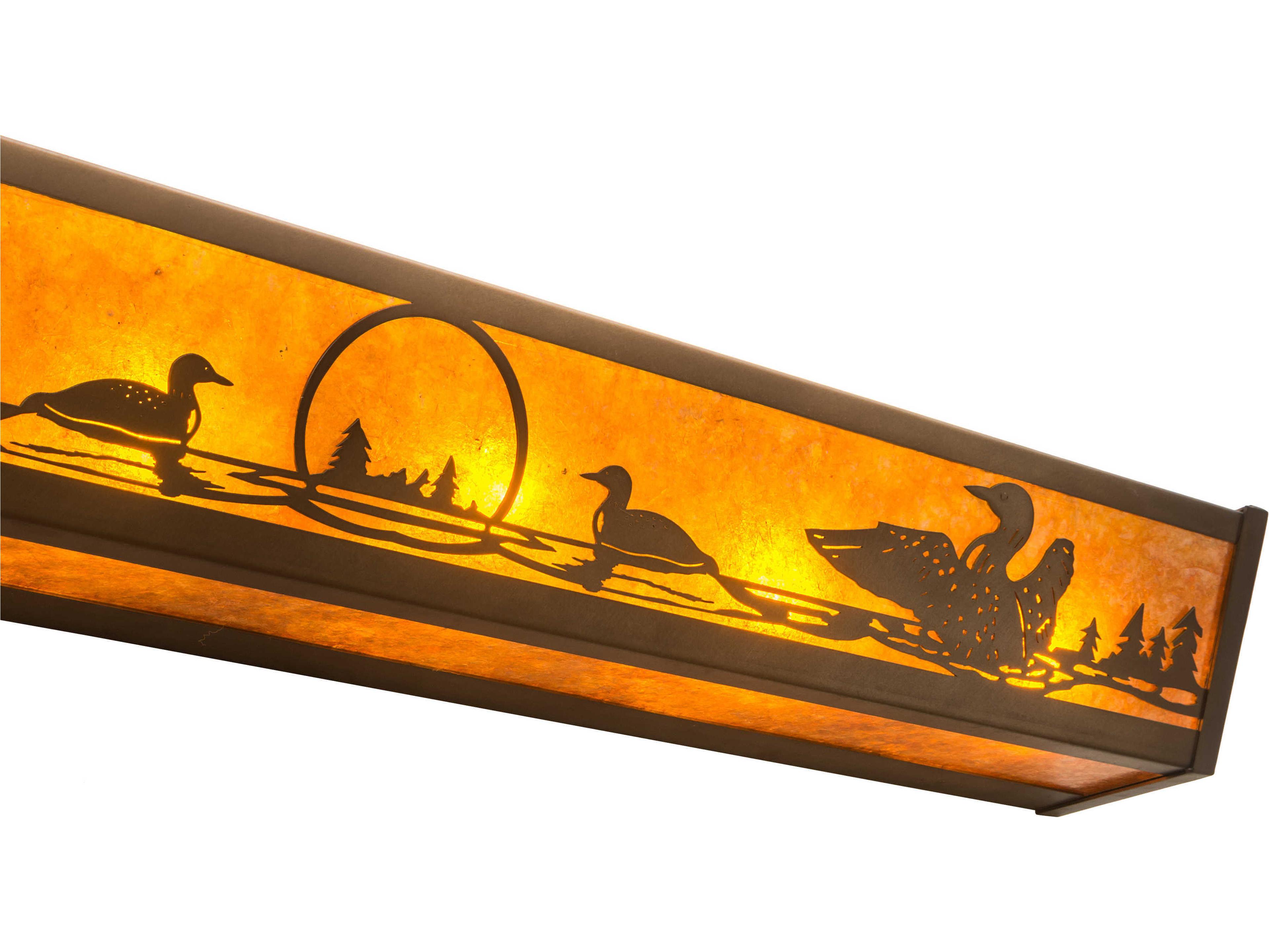 Meyda Loon 6-Light Antique Copper Brown Vanity Light