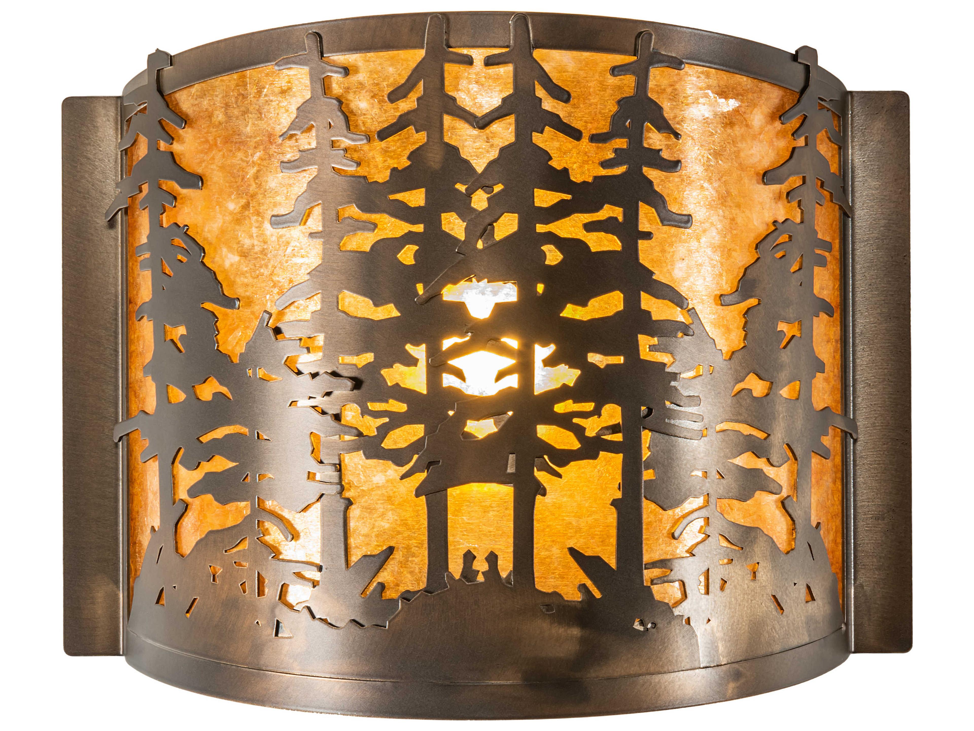 Meyda Pines 1-Light Antique Copper Wall Sconce