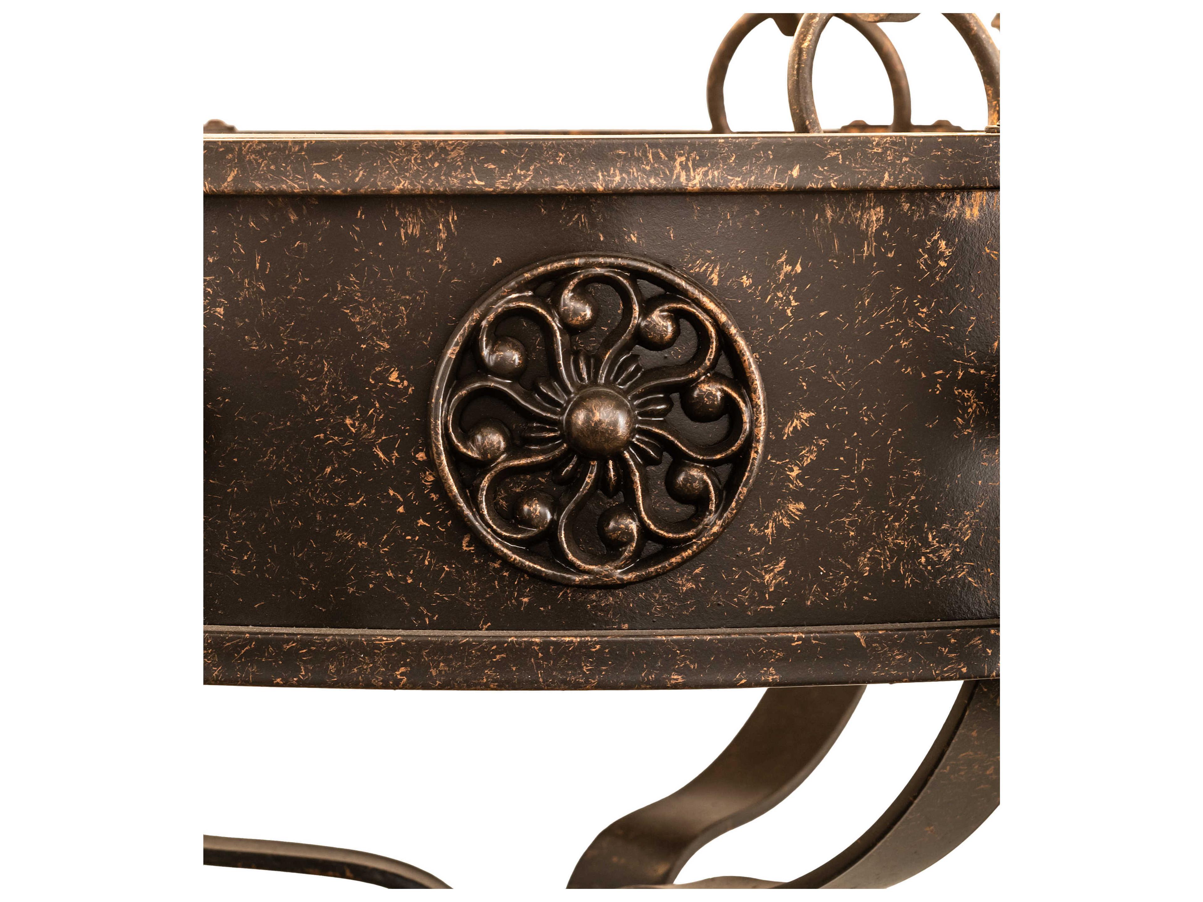 Meyda Lorenzo 6-Light Chocolate Beige Brown Candelabra Chandelier