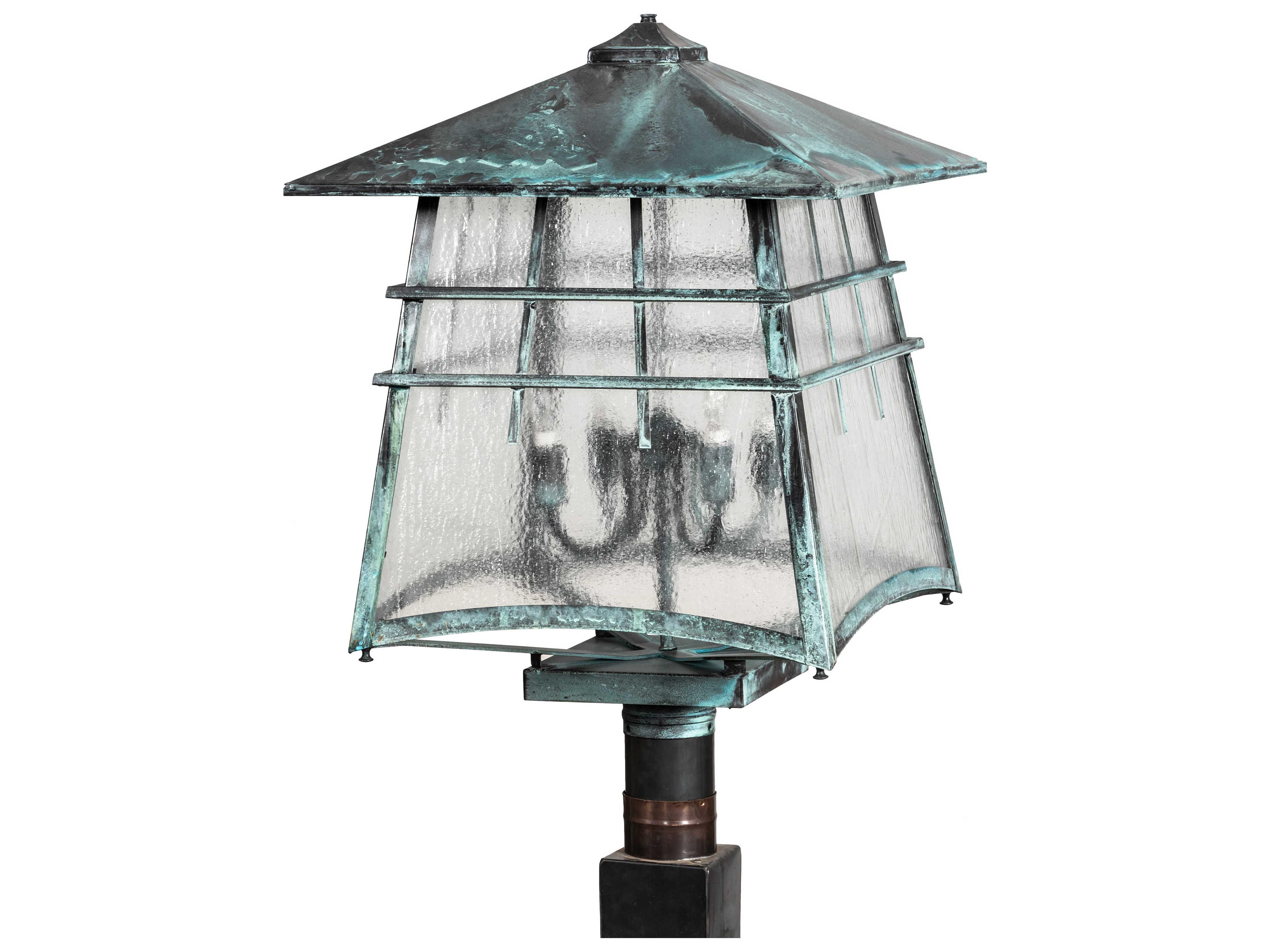 Meyda Stillwater 4 - Light Glass Outdoor Post Light