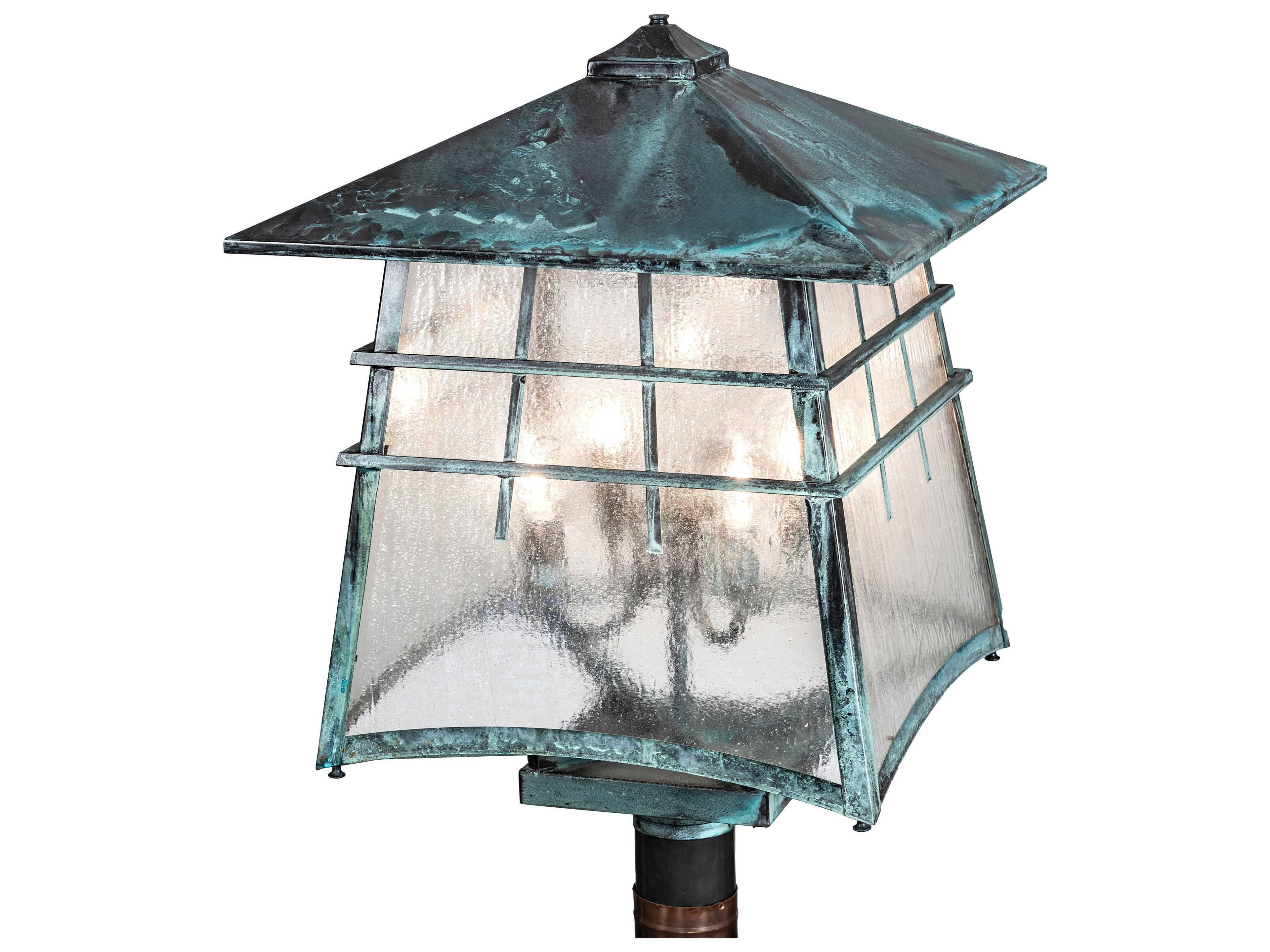 Meyda Stillwater 4 - Light Glass Outdoor Post Light
