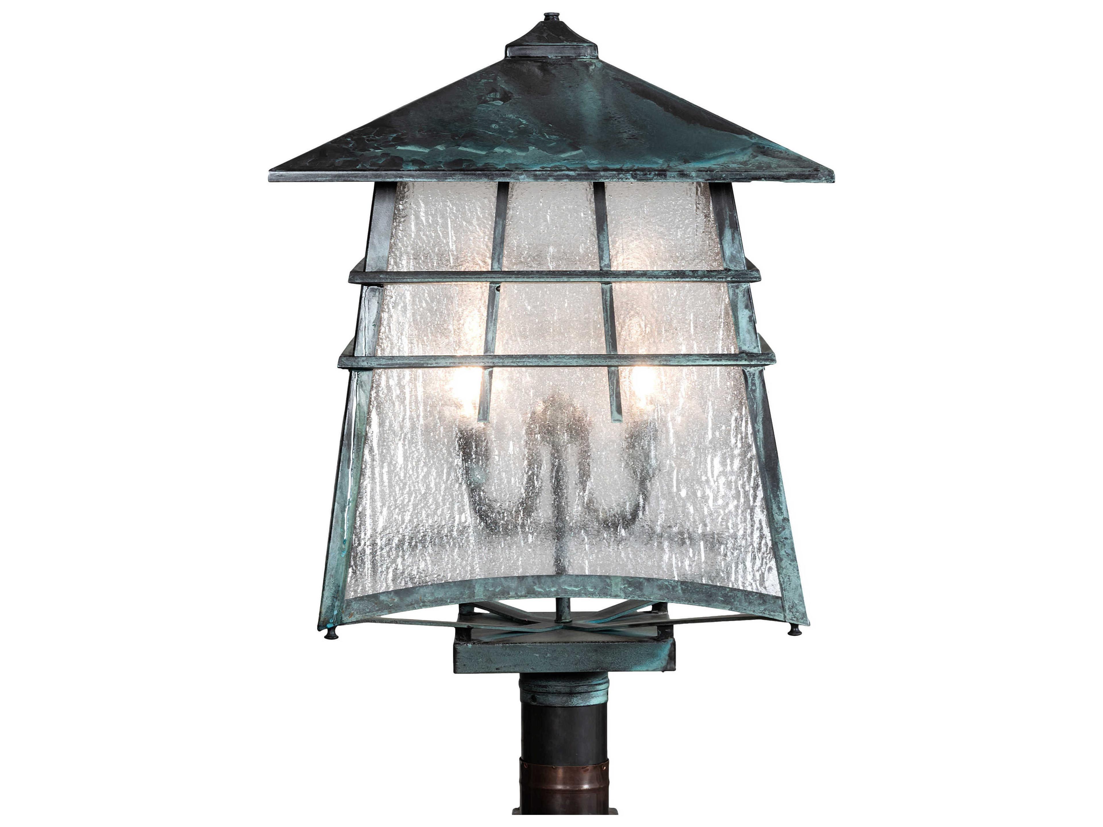 Meyda Stillwater 4 - Light Glass Outdoor Post Light