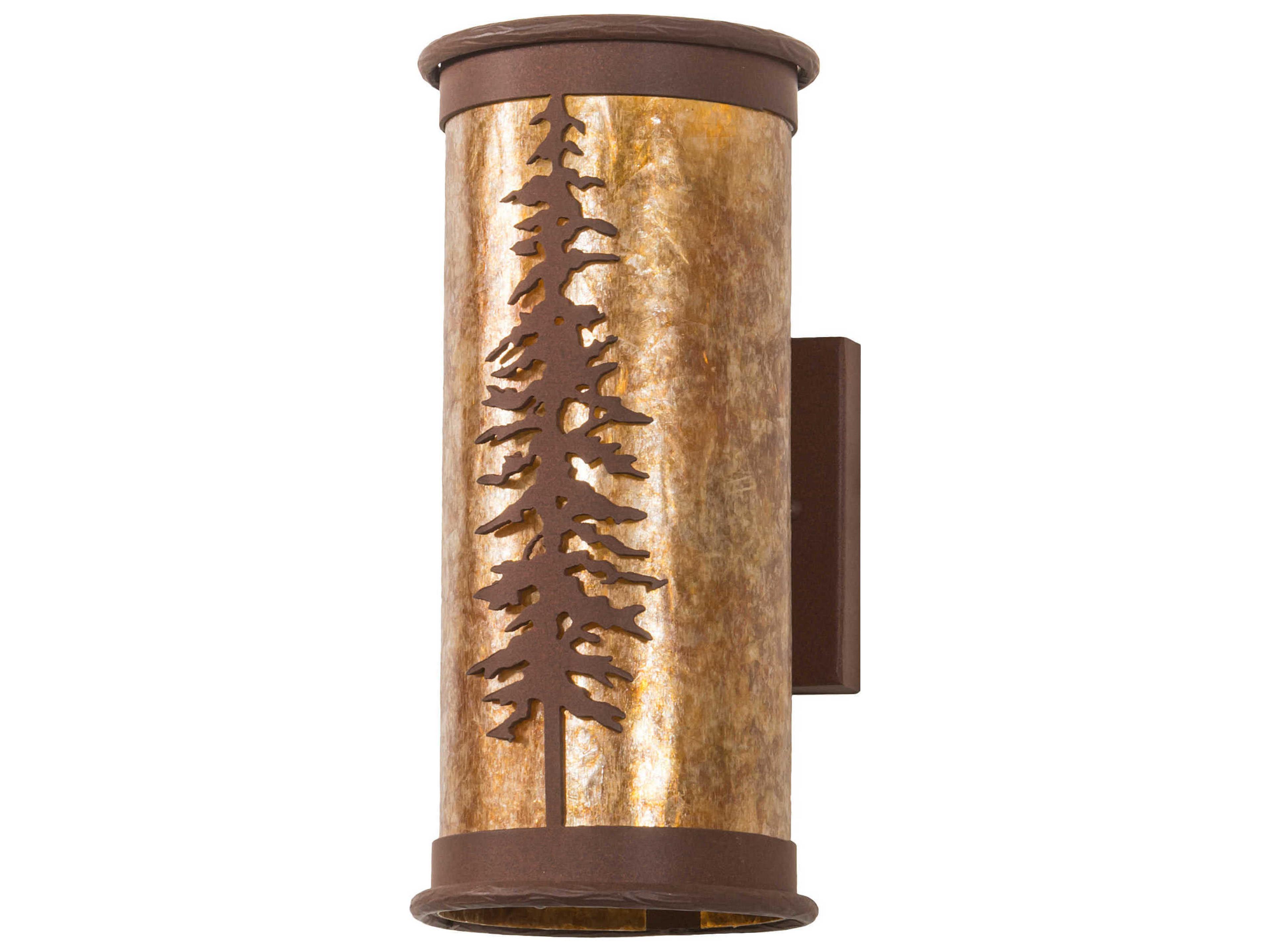 Meyda Pines 2-Light Red Rust Brown Wall Sconce