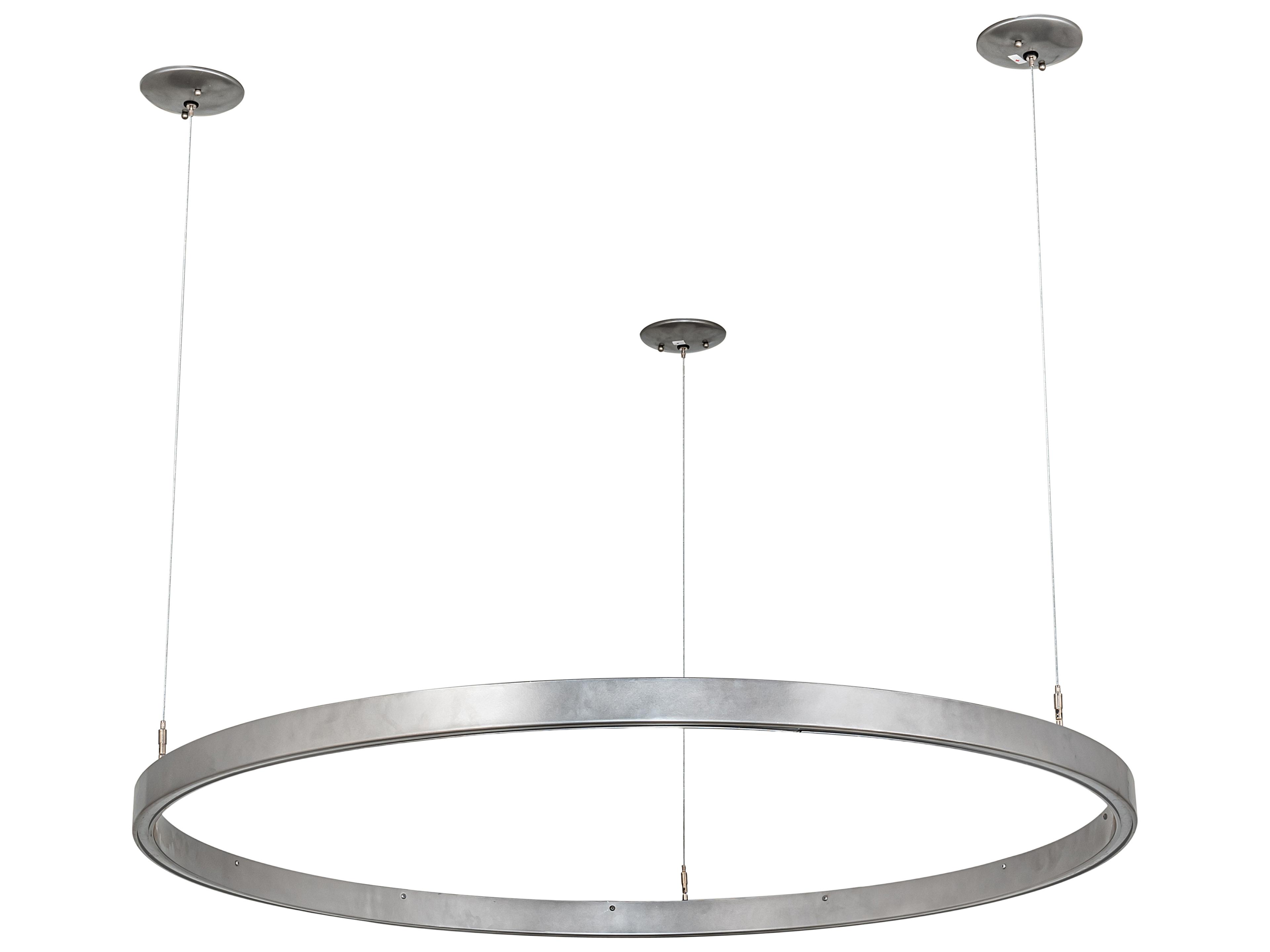 Meyda Anillo Nickel White LED Round Pendant