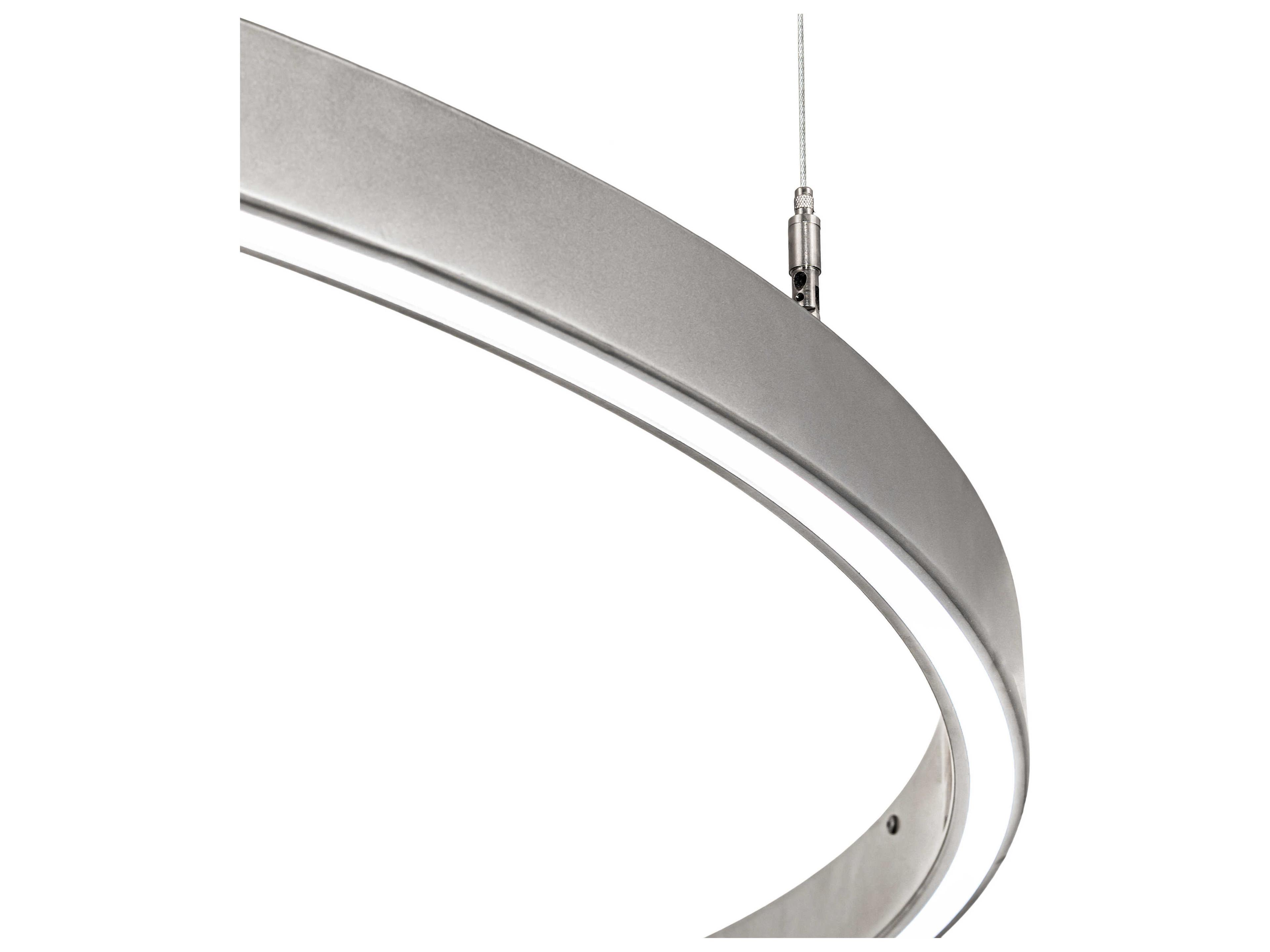 Meyda Anillo Nickel White LED Round Pendant