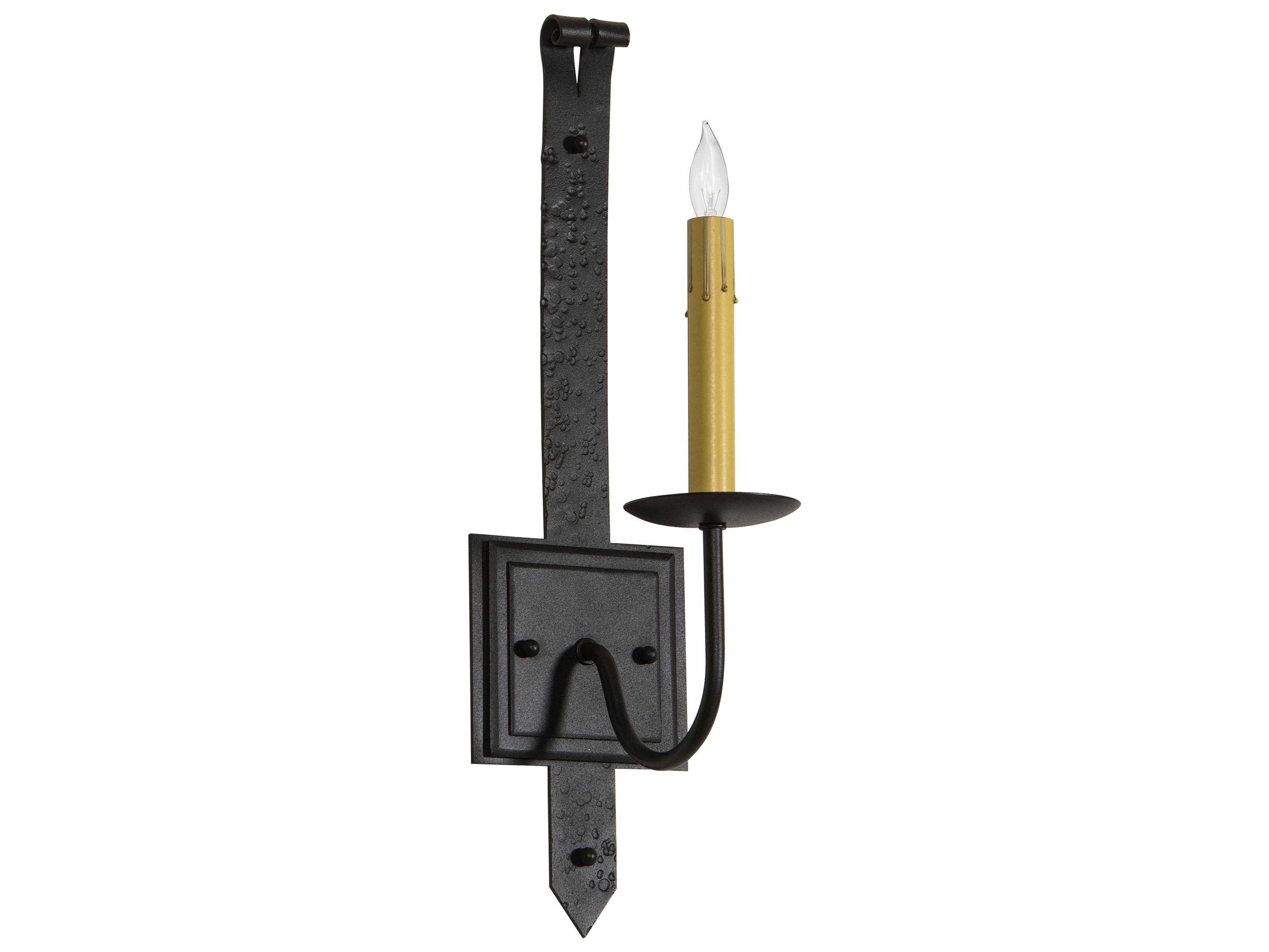 Meyda Costello 1-Light Black Wall Sconce
