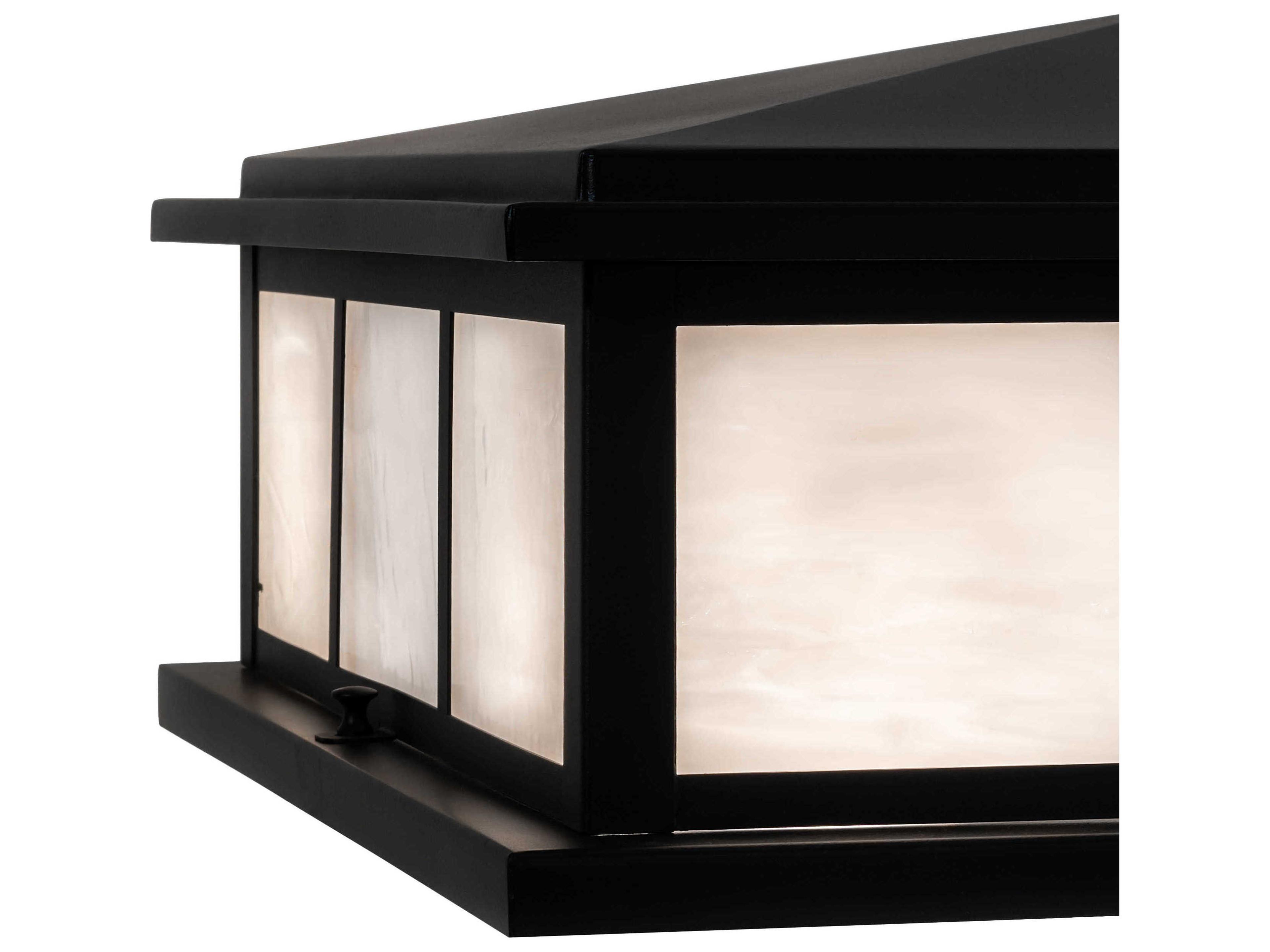 Meyda Seneca Double Bar Mission 4 - Light Glass Outdoor Pier